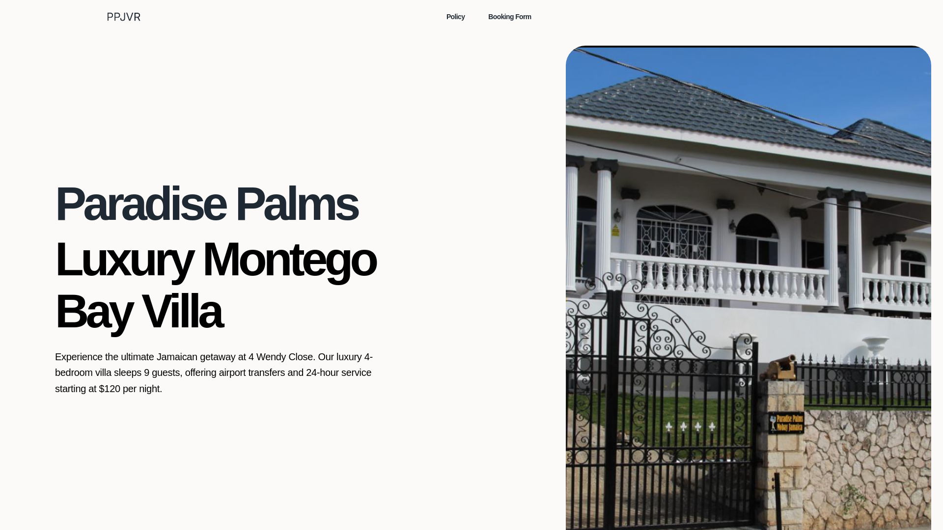 website screenshot of https://paradisepalmsmobay.com/