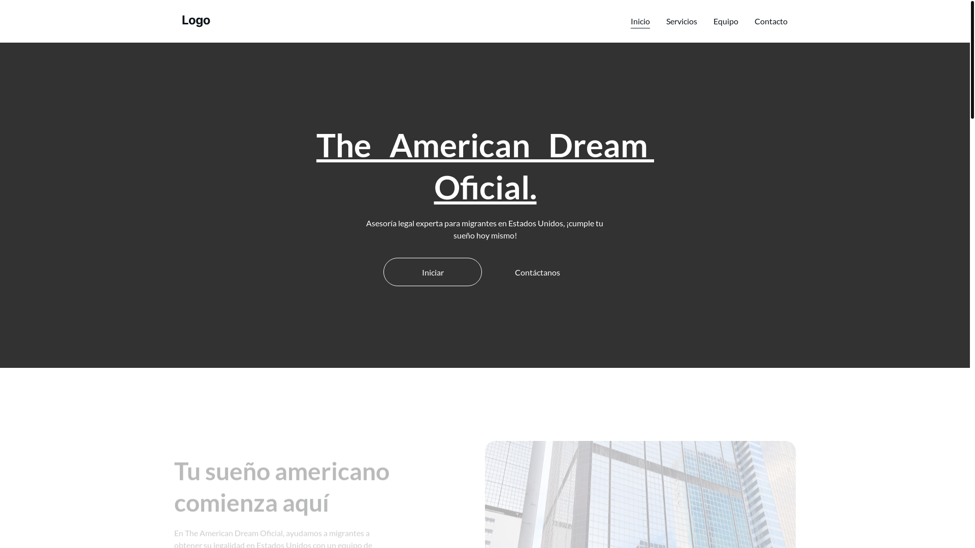 website screenshot of https://theamericandreamoficial.com/
