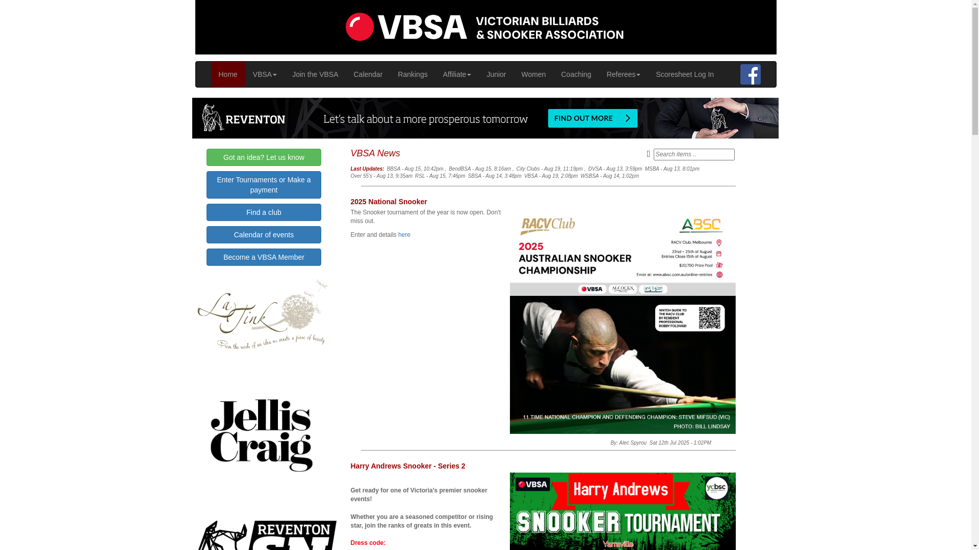 website screenshot of https://vbsa.org.au/