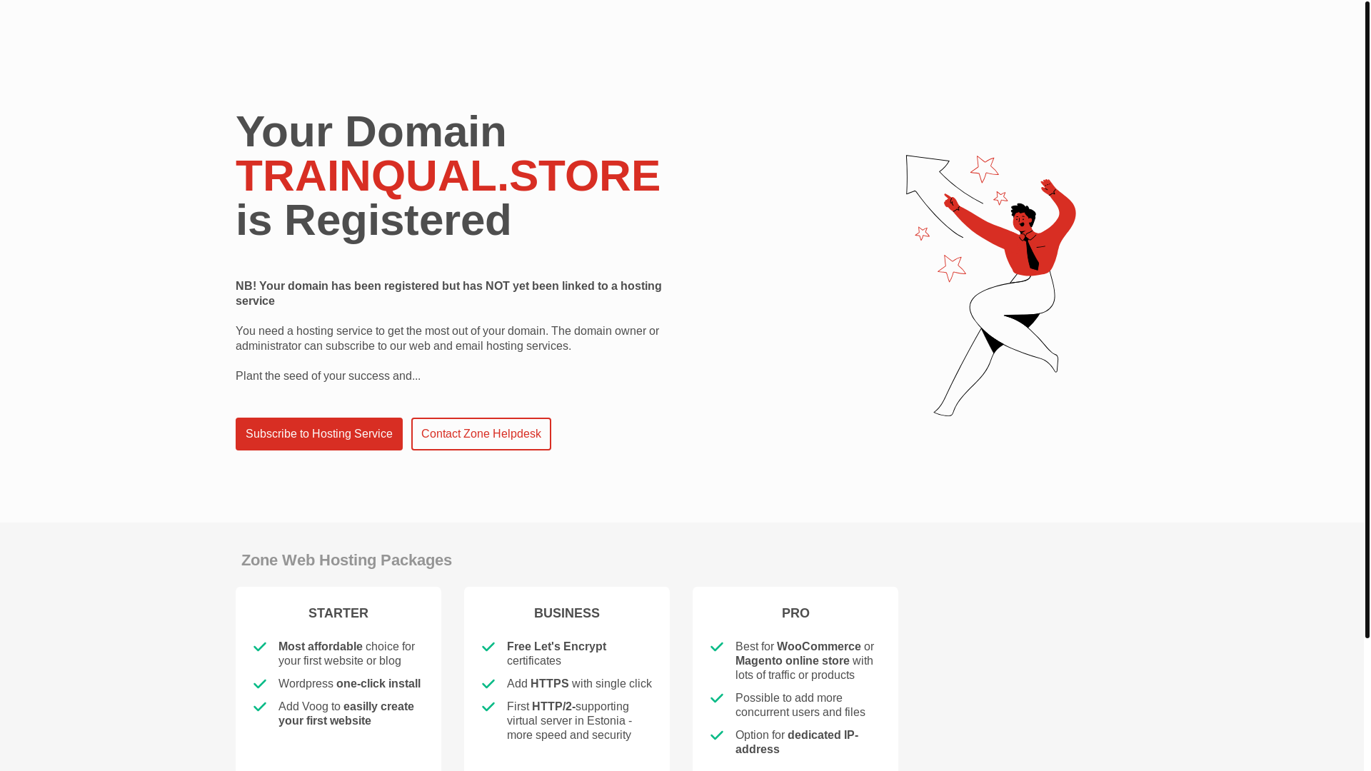 website screenshot of https://trainqual.store/