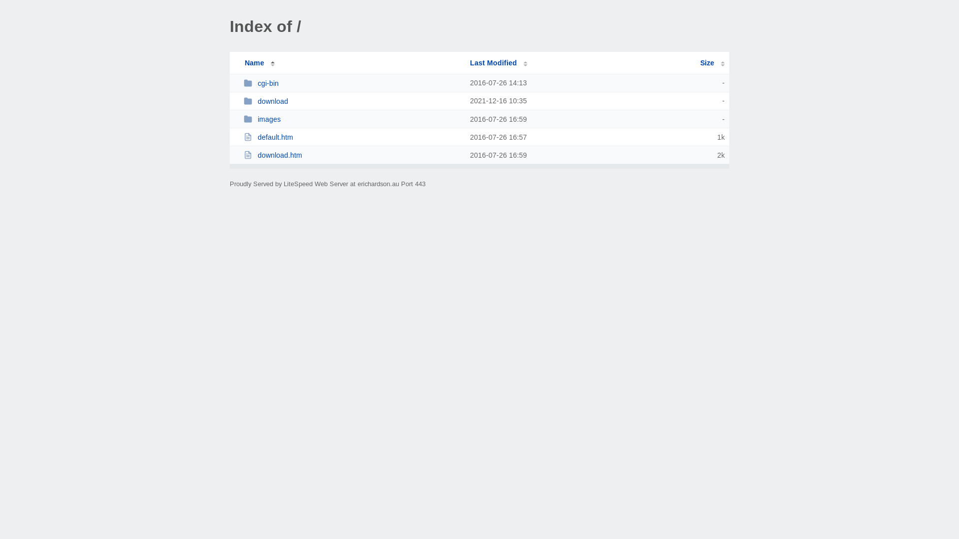 website screenshot of https://erichardson.au/