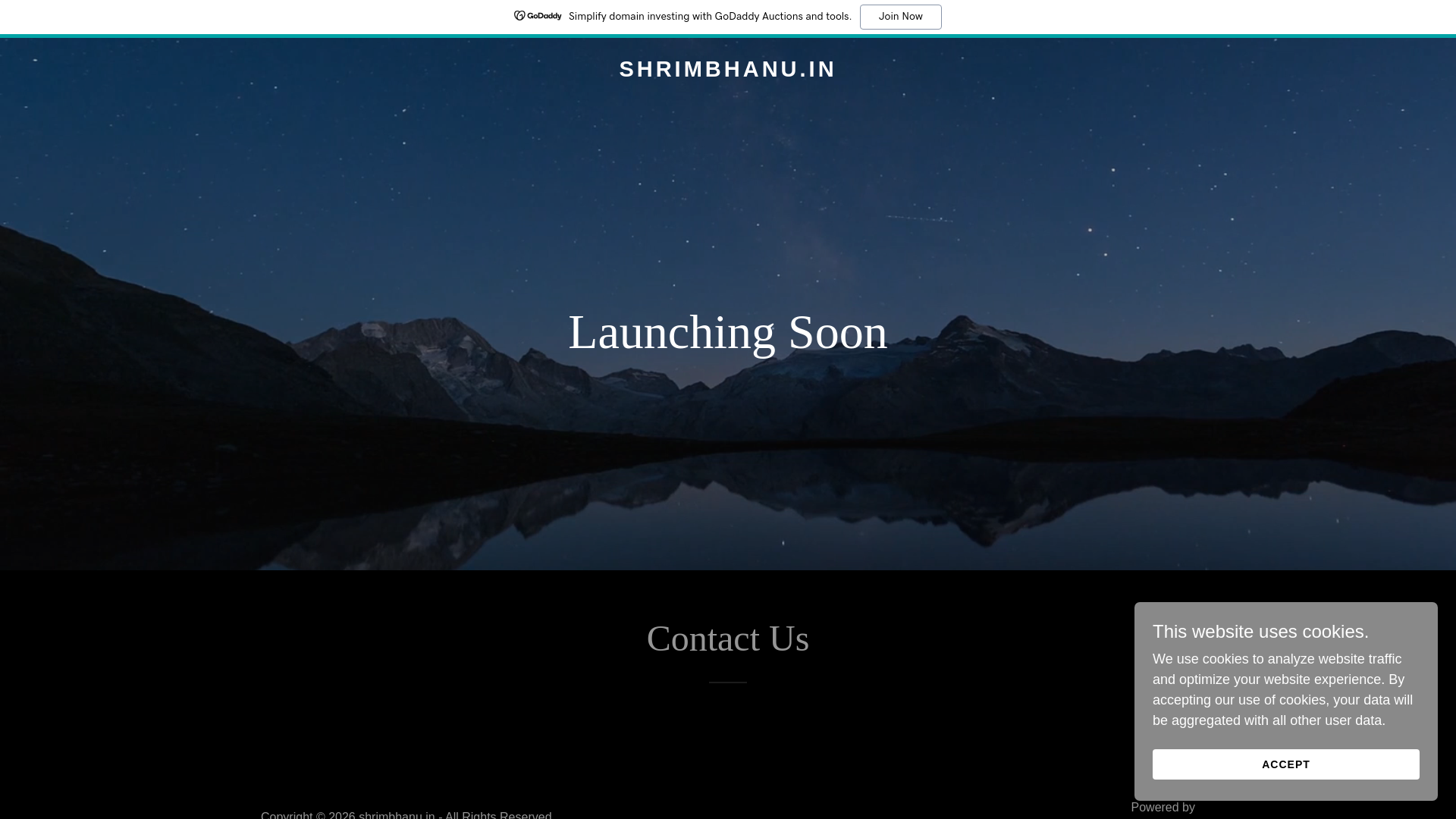 website screenshot of https://shrimbhanu.in/