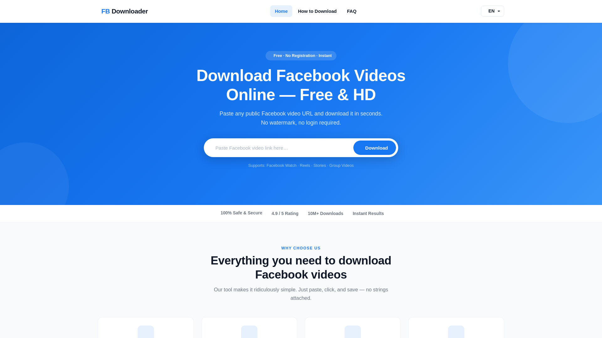 website screenshot of https://fbsaved.com/