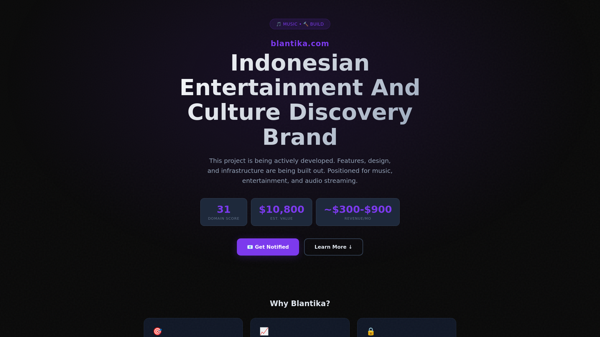 website screenshot of https://blantika.com/