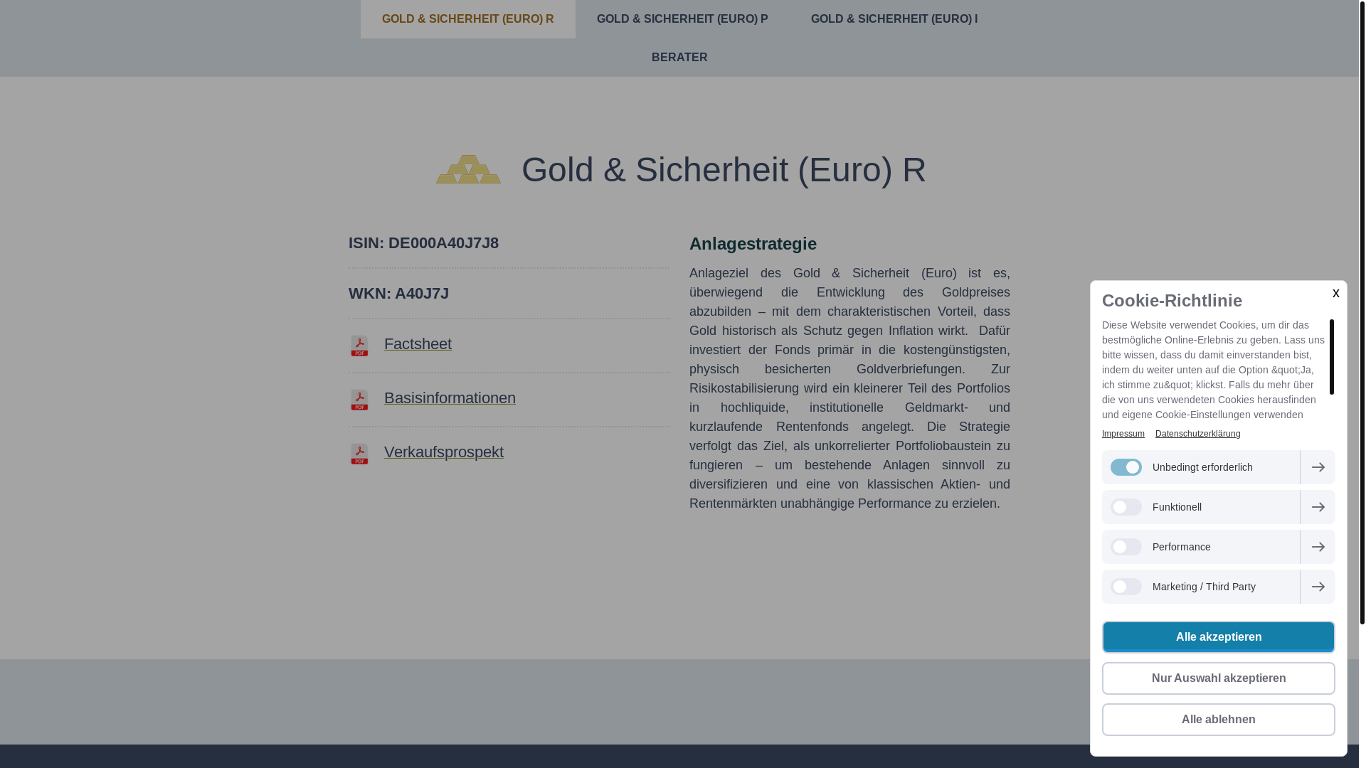 website screenshot of https://gold-und-sicherheit.de/