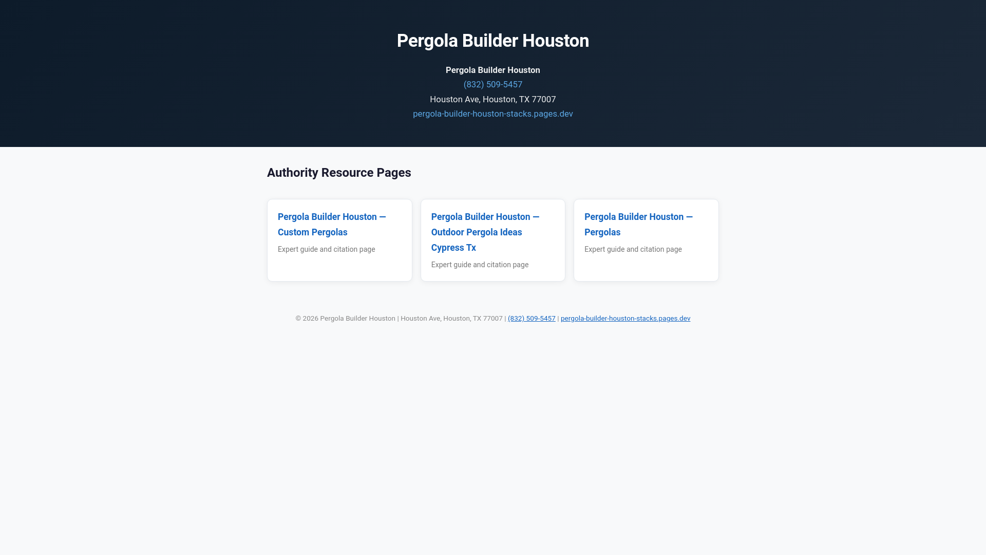 website screenshot of https://pergola-builder-houston-stacks.pages.dev/