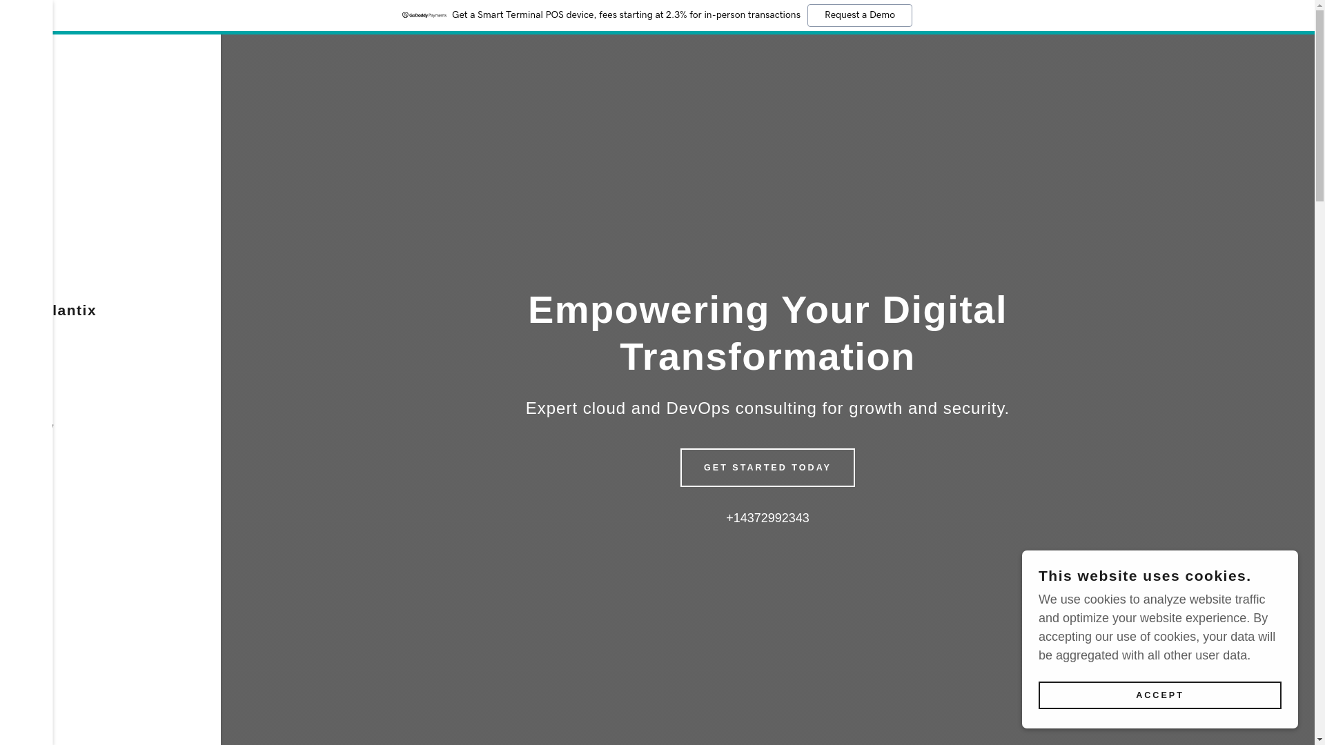 website screenshot of https://volantix.net/