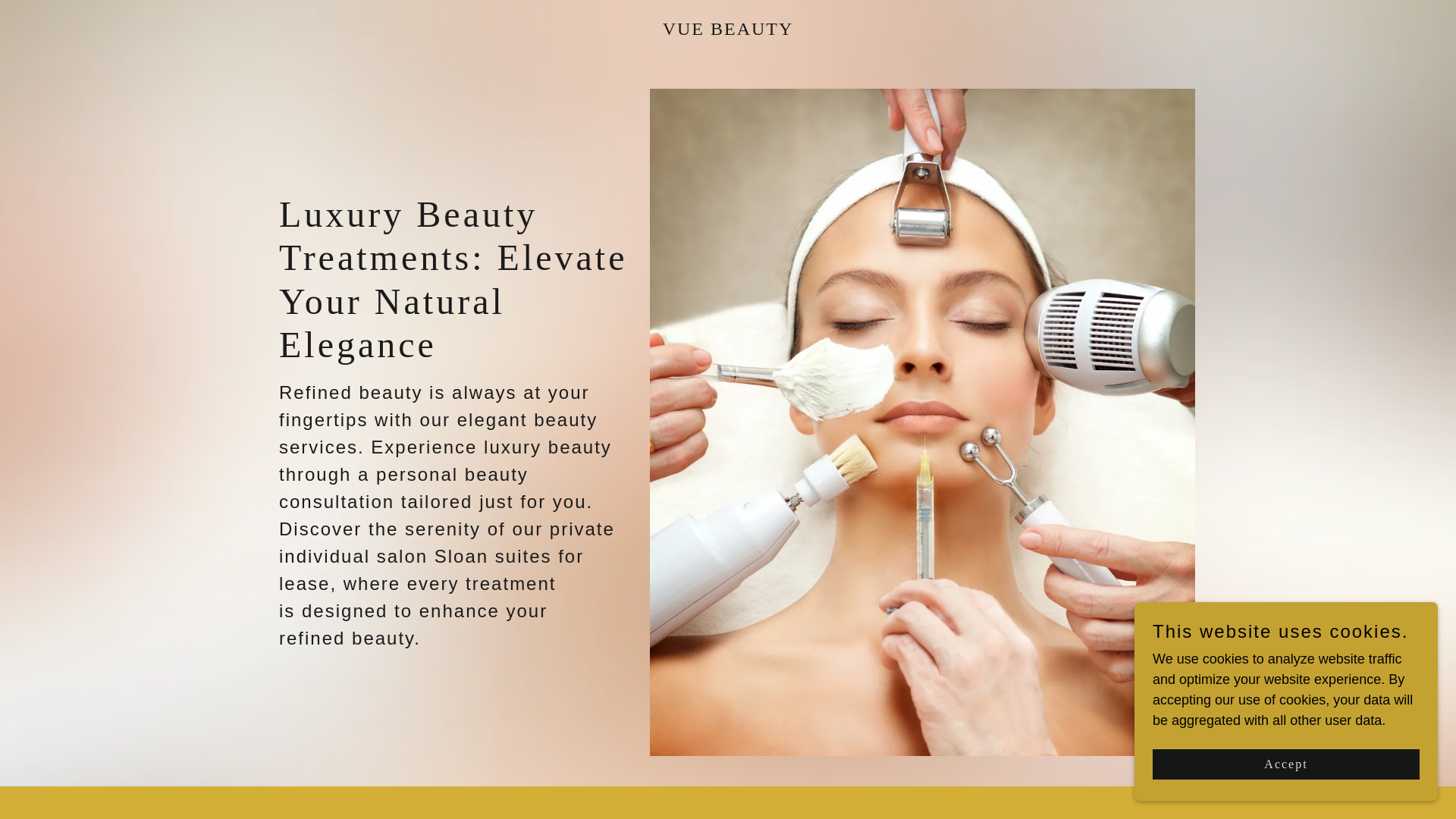 website screenshot of https://vuebty.com