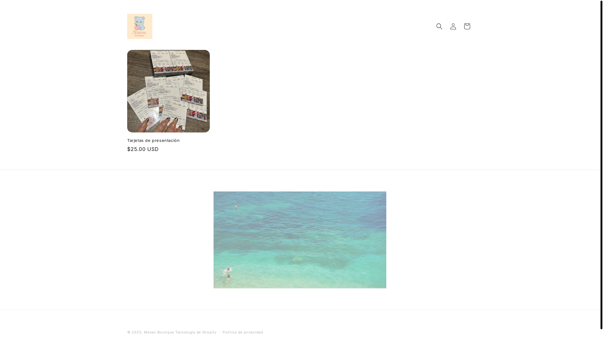 website screenshot of https://nievesboutique.com/