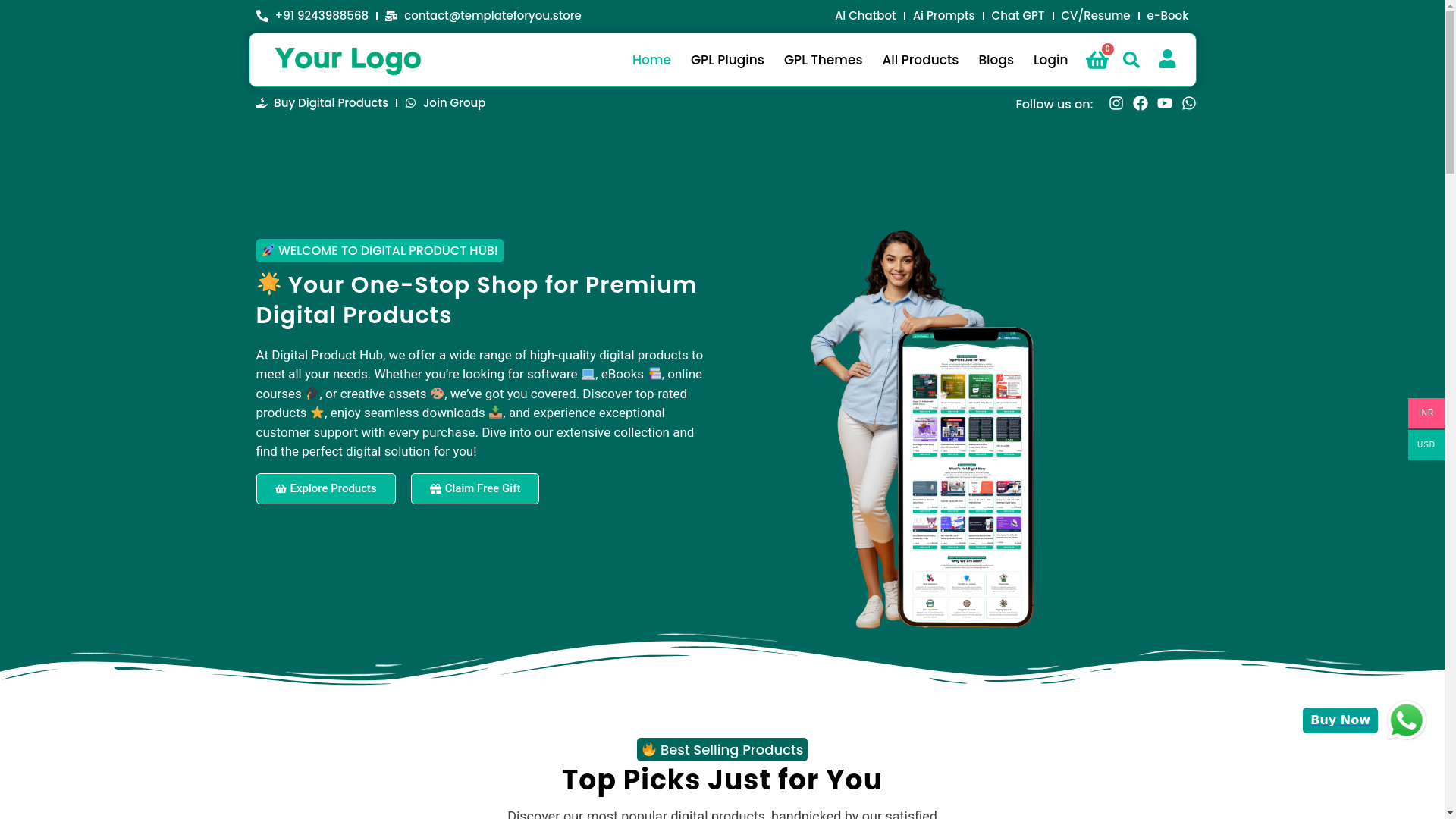 website screenshot of https://mydigiproduct.store/