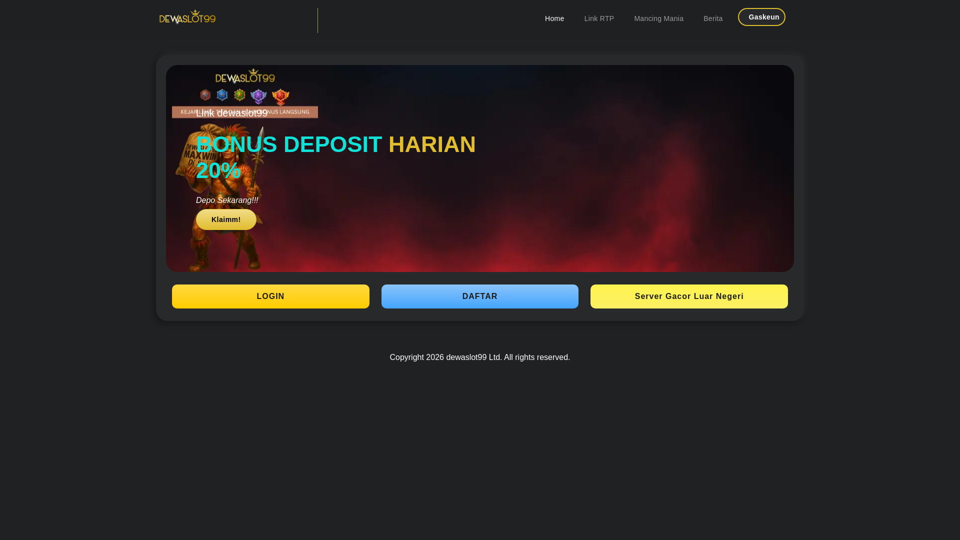 website screenshot of https://dewaslot99vip.pages.dev/