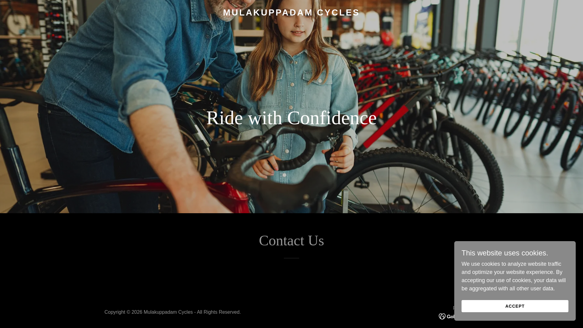 website screenshot of https://mulakuppadamcycles.com