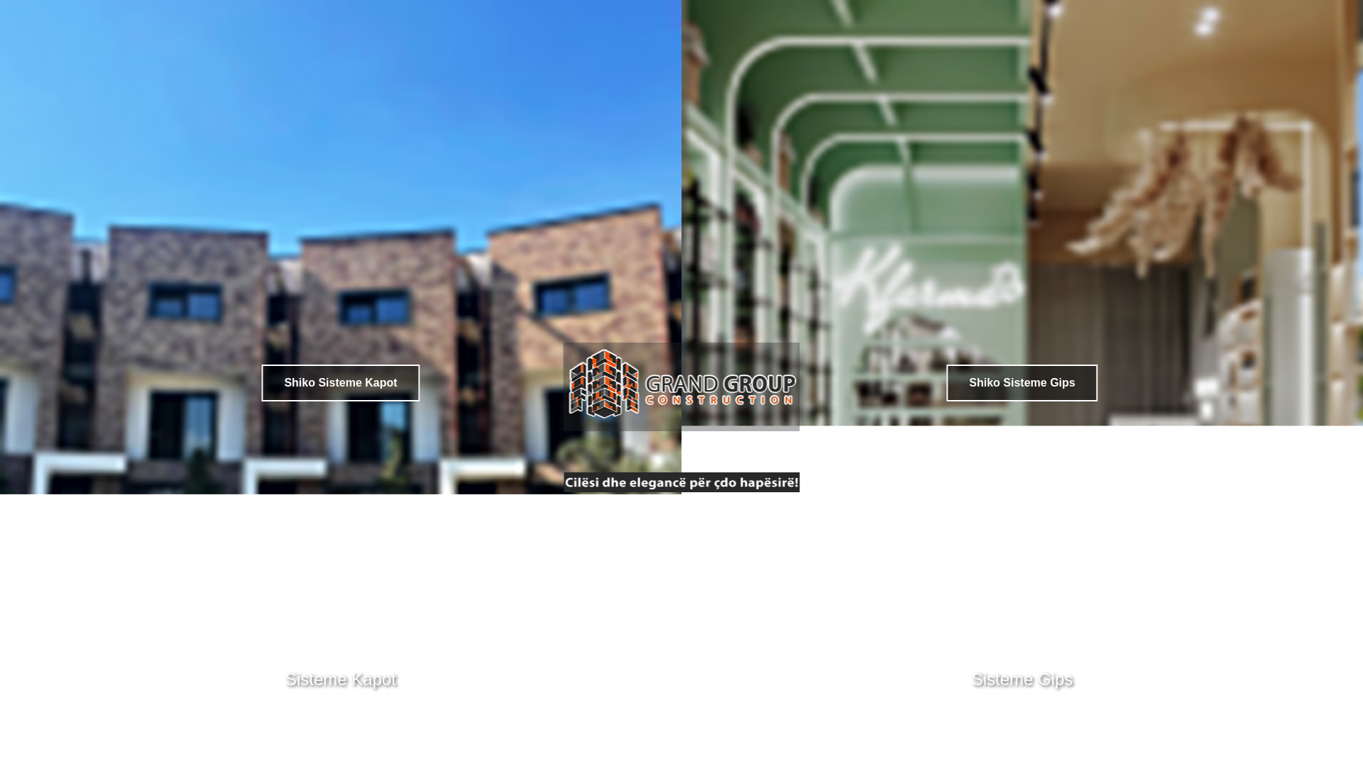website screenshot of https://grandgroup.al/
