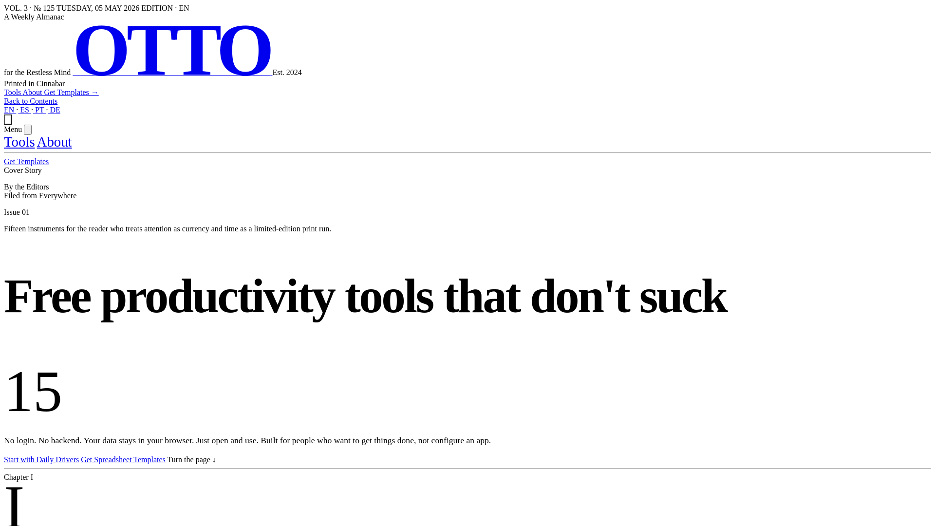 website screenshot of https://productivity-templates.pages.dev/