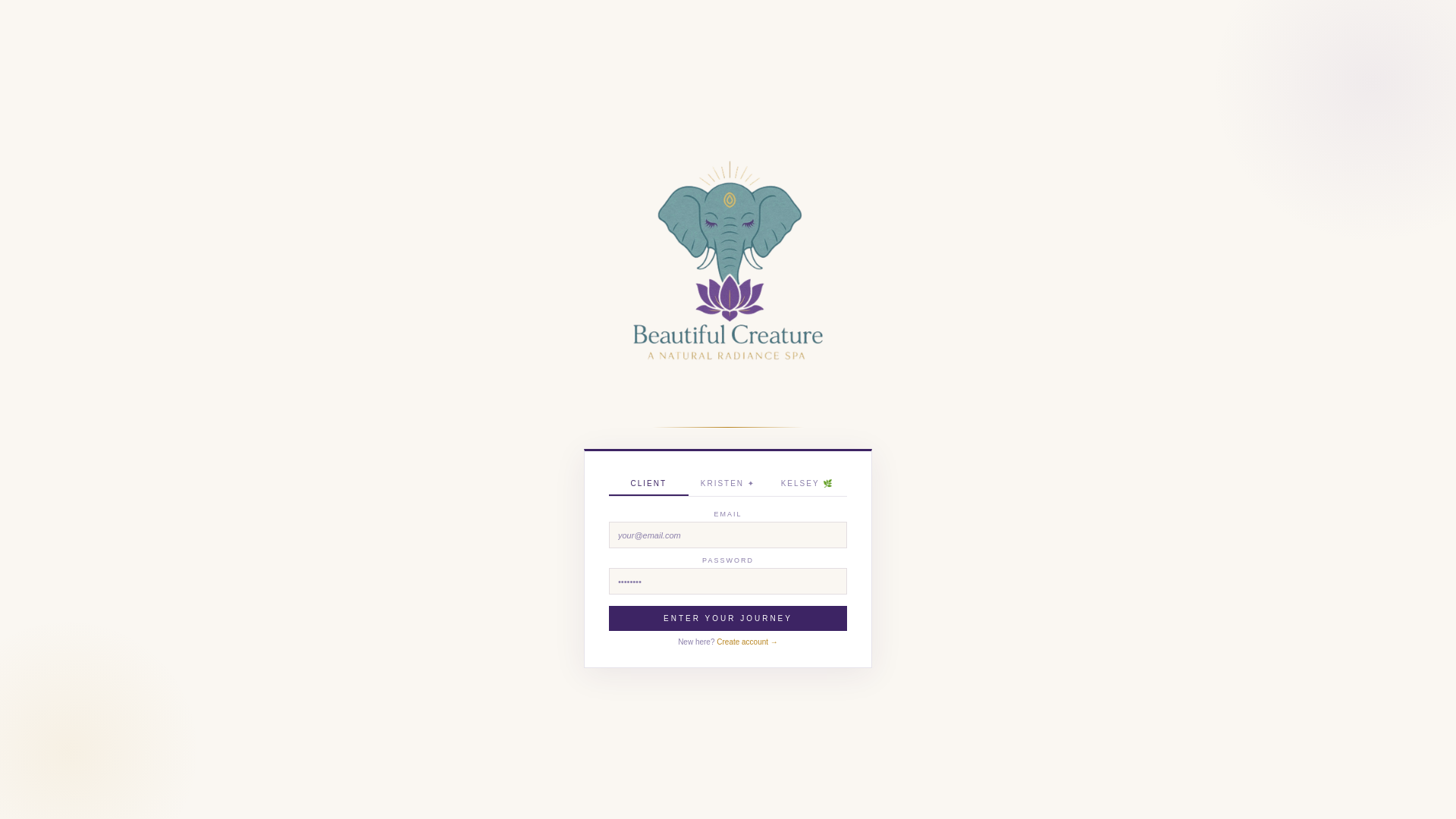 website screenshot of https://beautifulcreaturespa.net/