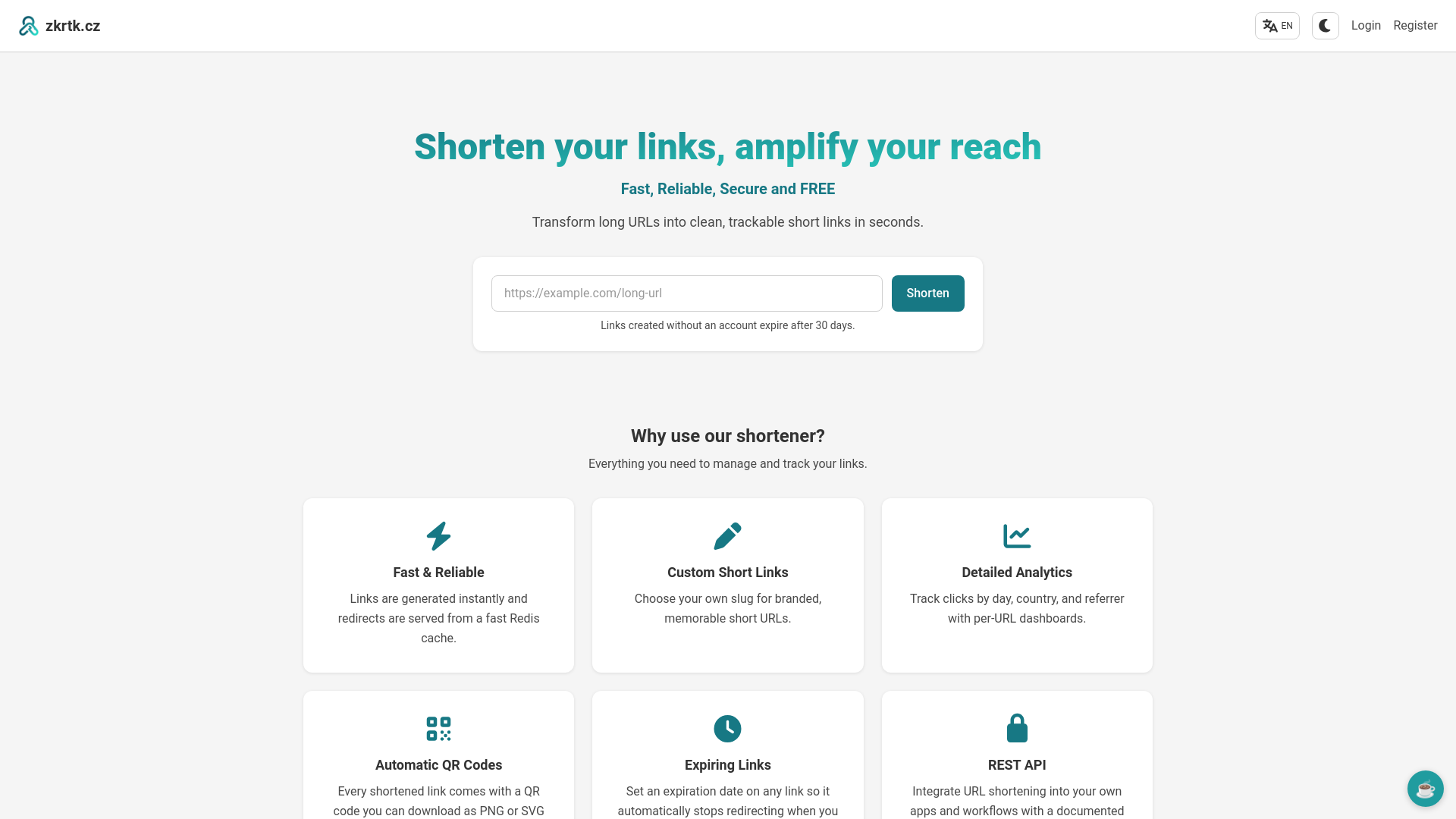website screenshot of https://zkrtk.cz/