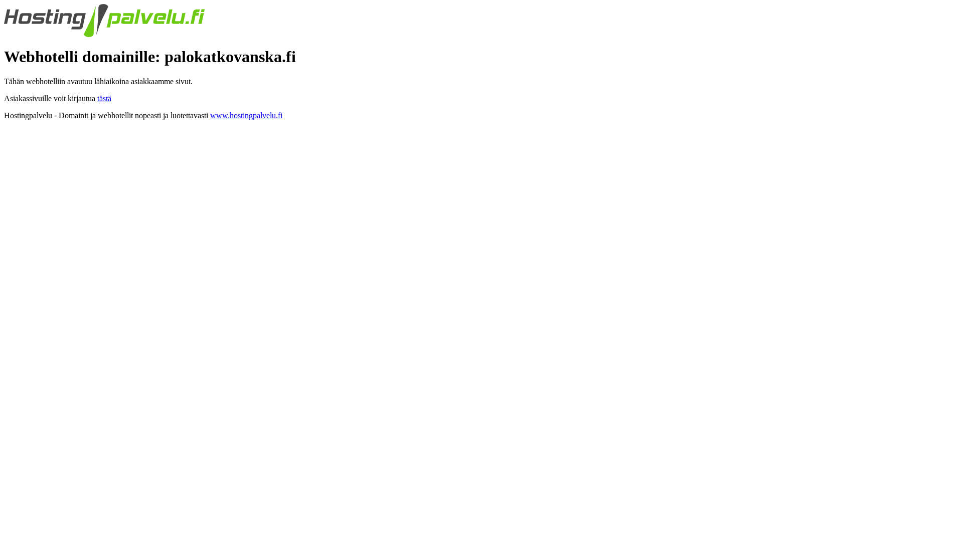 website screenshot of https://palokatkovanska.fi/
