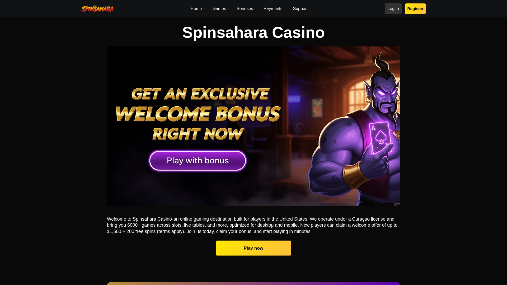 website screenshot of https://spinsahara-eu-32792.pages.dev/