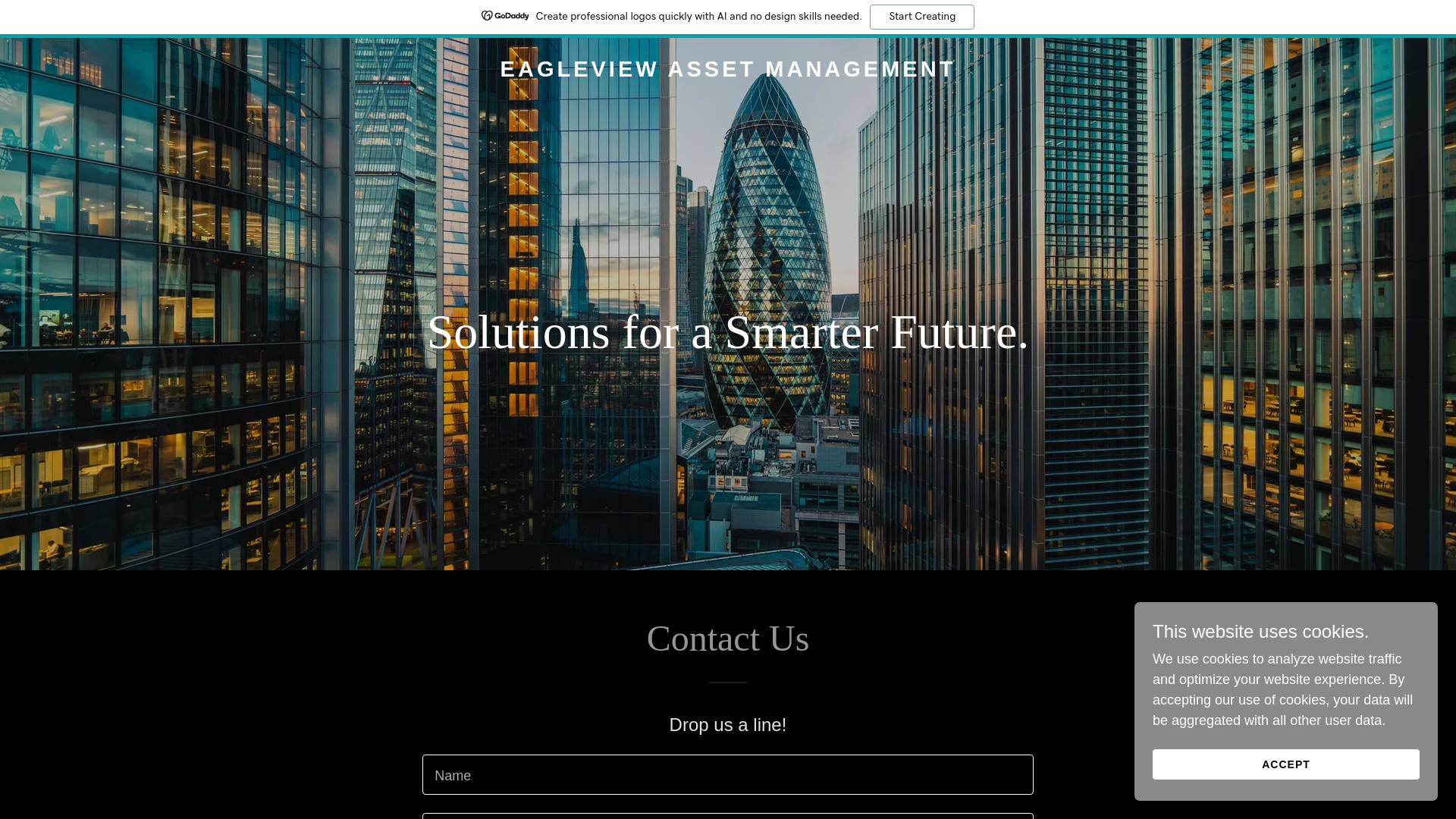 website screenshot of https://eagleviewasset.com