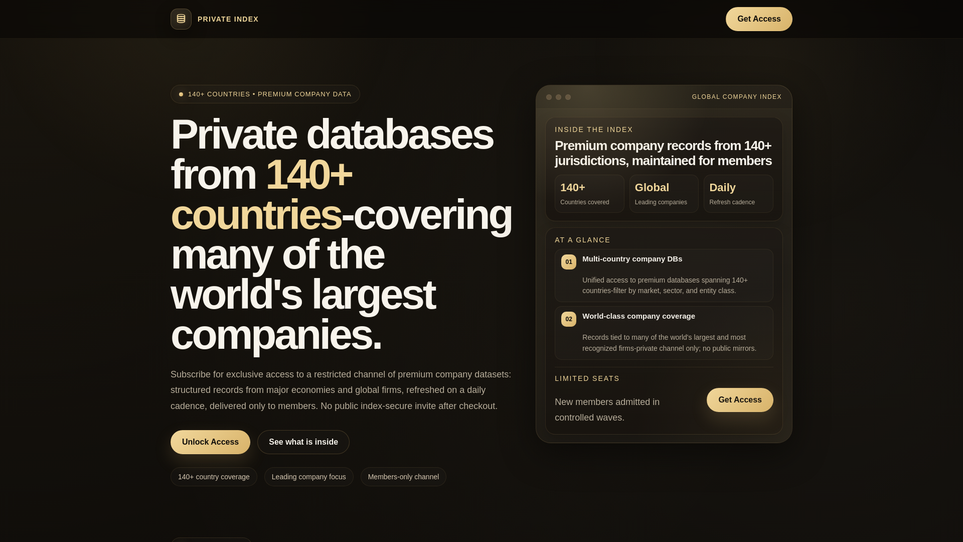 website screenshot of https://private-index.pages.dev/