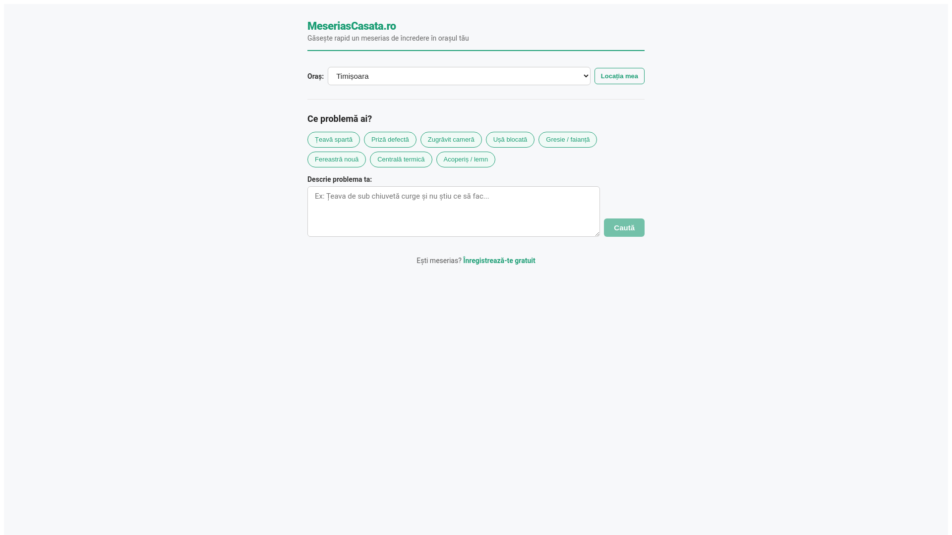 website screenshot of https://meseriascasata.pages.dev/