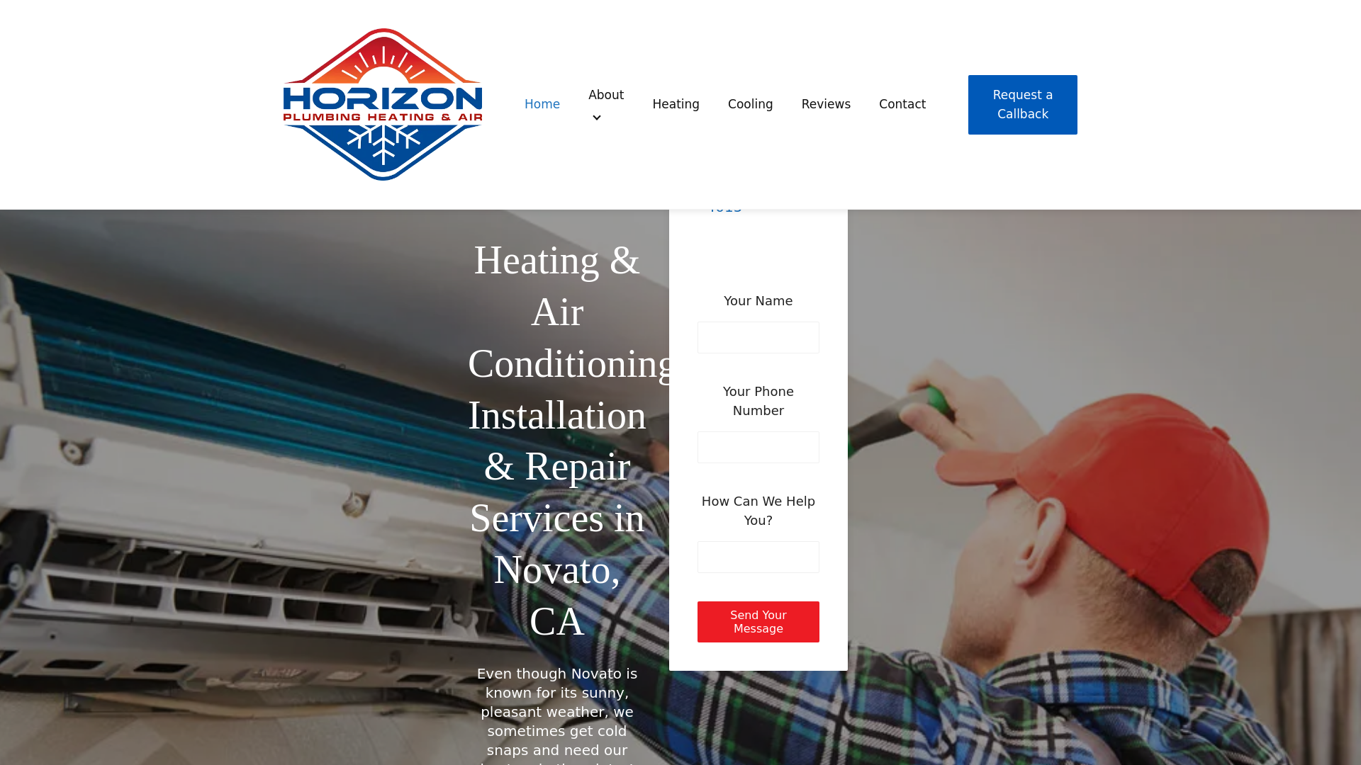 website screenshot of https://horizonplumbingandheating.pages.dev/