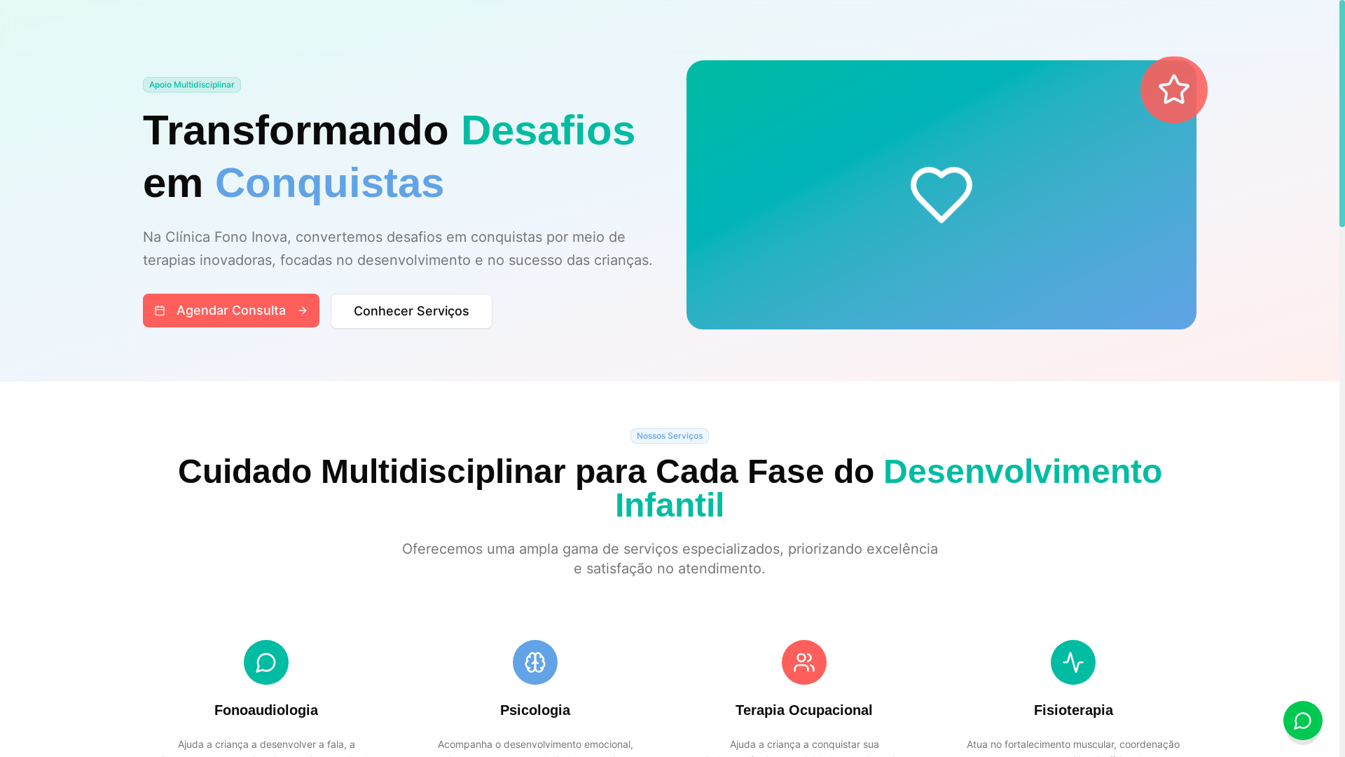 website screenshot of https://clinicafonoinova.com.br/