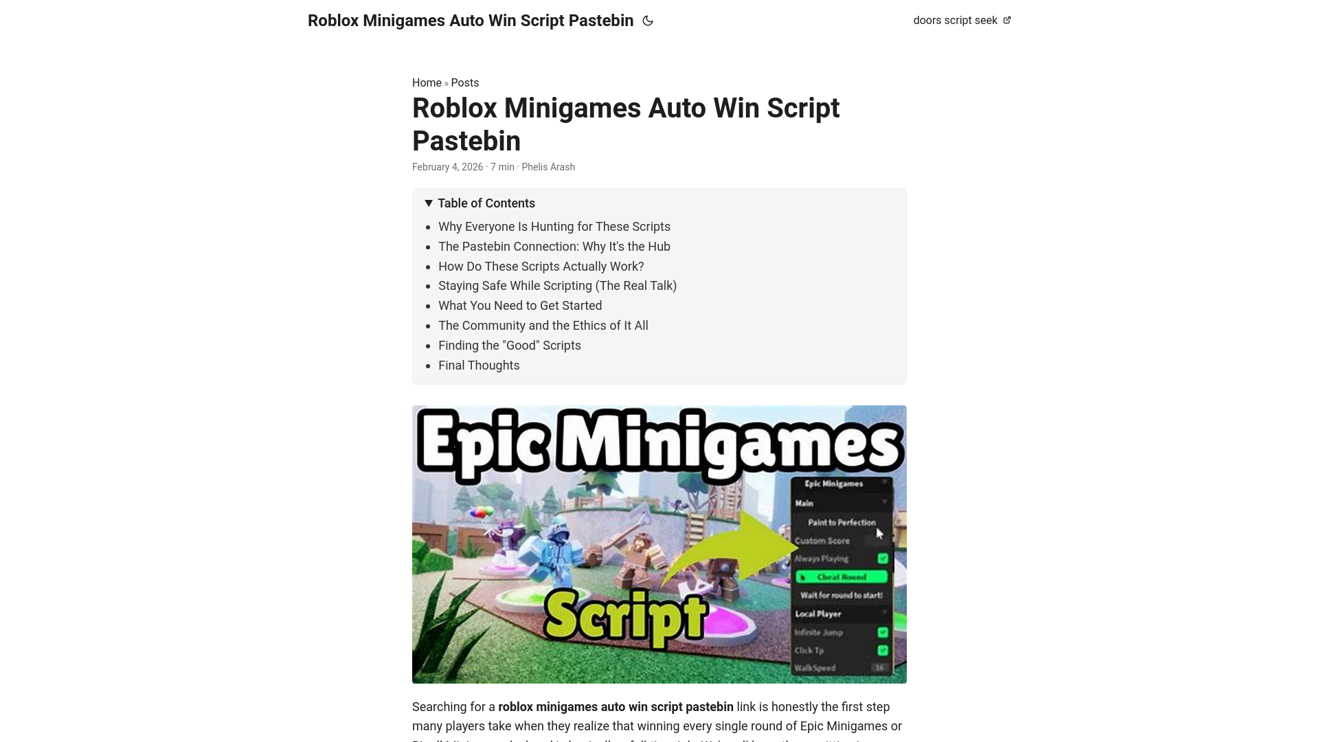 website screenshot of https://robloxminigamesautowinscriptpastebin.pages.dev/