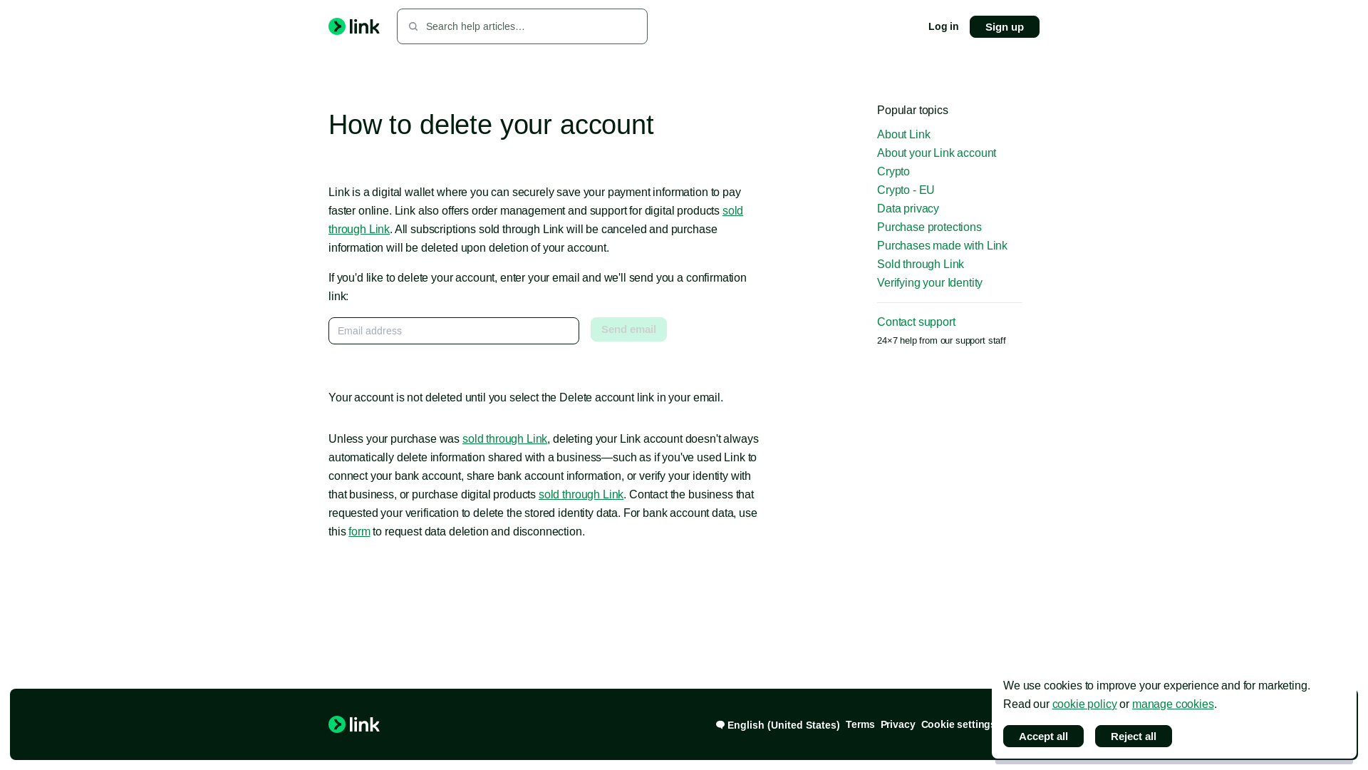 website screenshot of https://support.link.com/how-to-delete-your-saved-payment-information?email_id=em_8vjazgwrnsrf1bbm68xcpzink4usmp