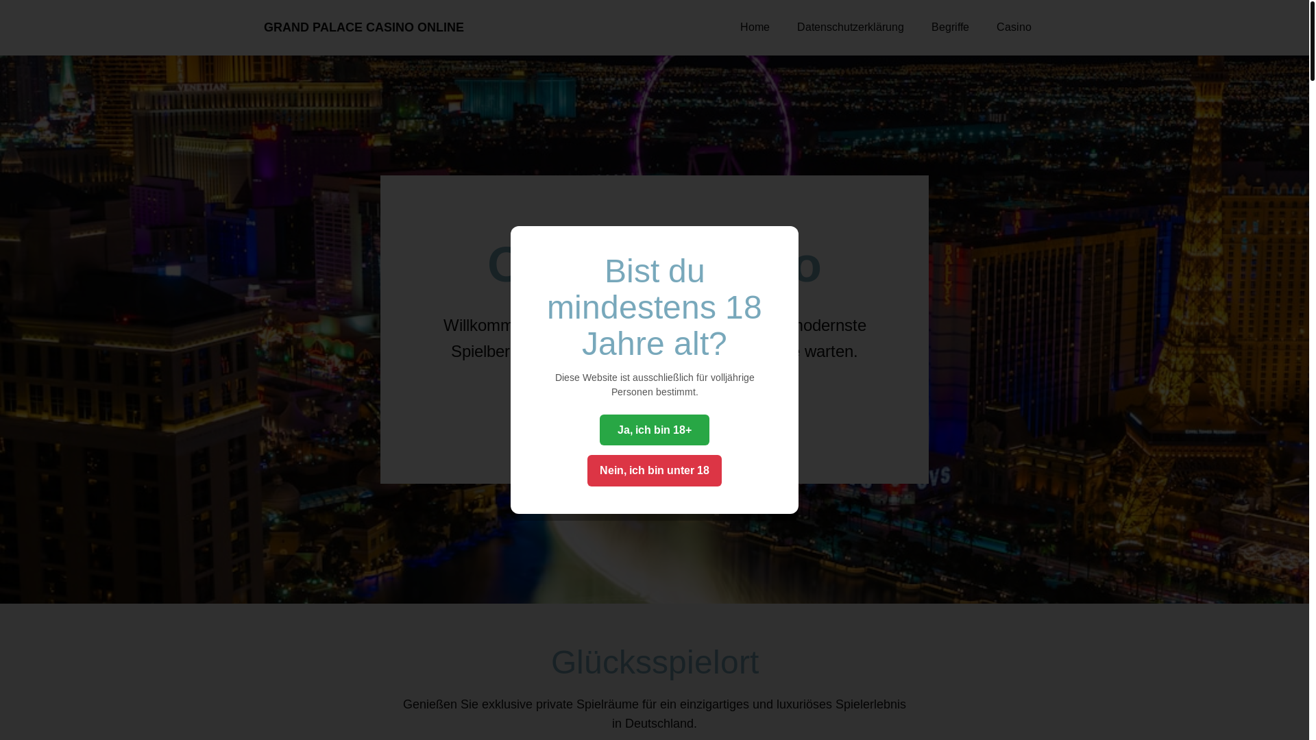 website screenshot of https://grandpalacecasinoonline.com/
