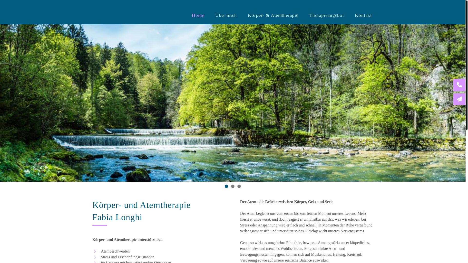 website screenshot of https://koerper-atemtherapie.ch/