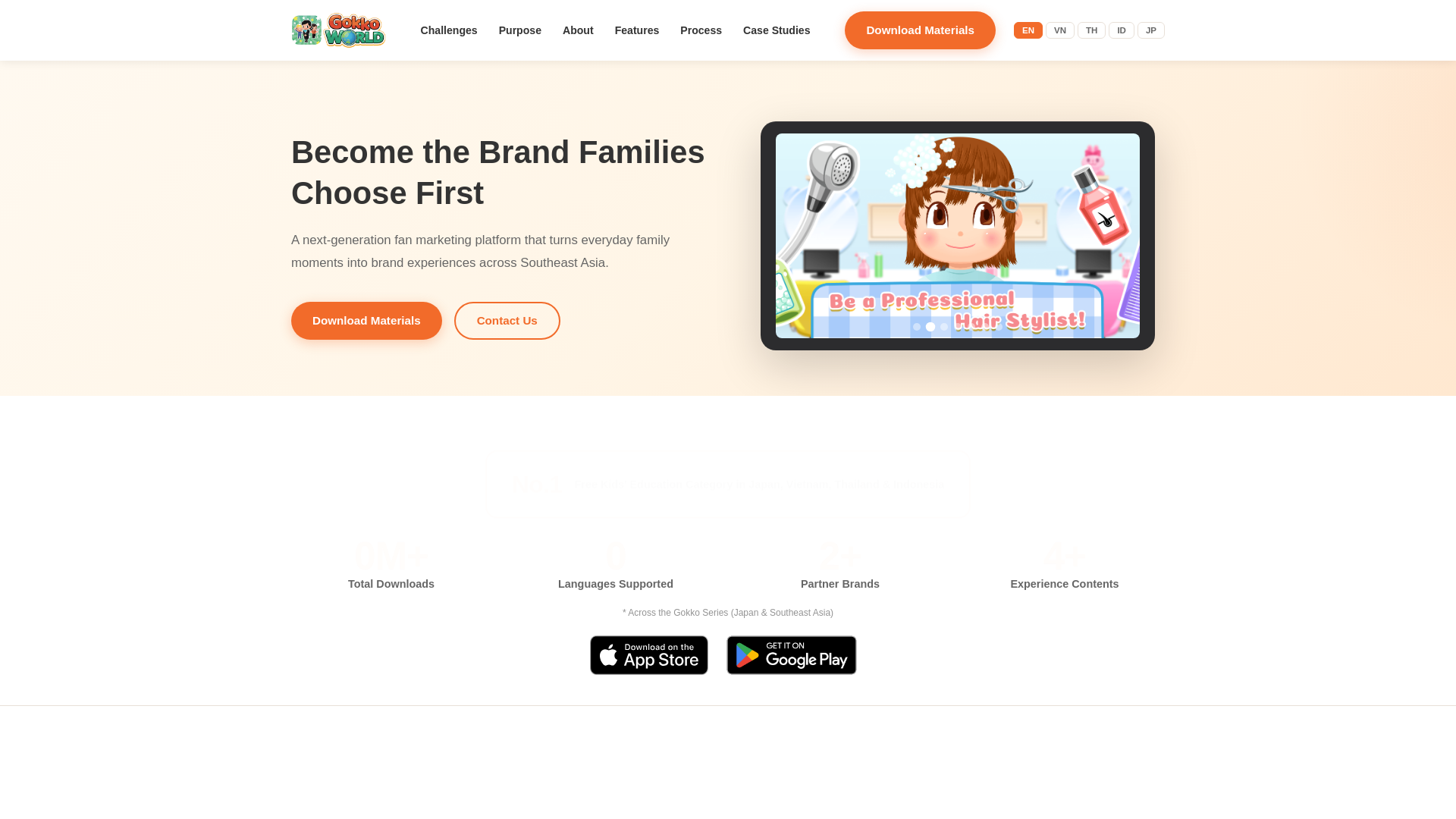 website screenshot of https://gokko-world-b2b.pages.dev/