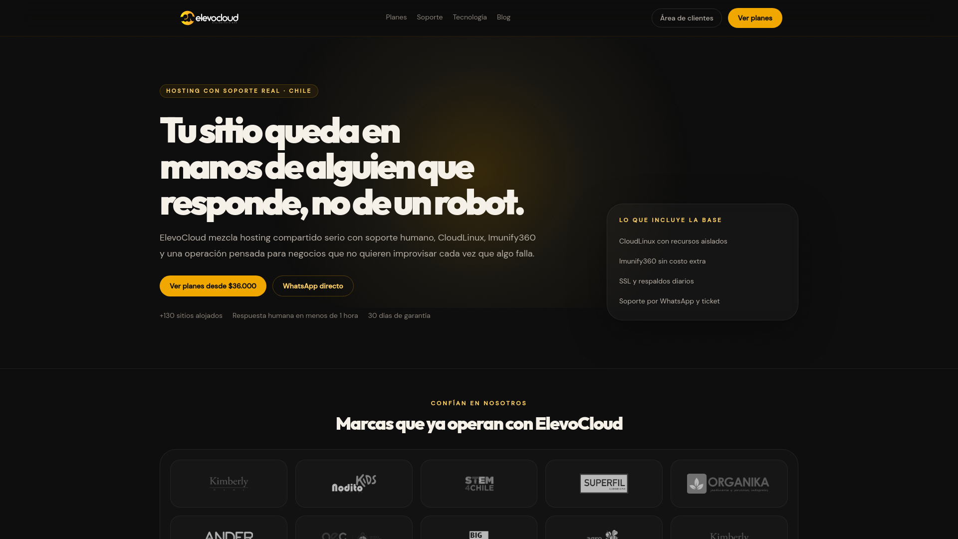 website screenshot of https://elevocloud-website.pages.dev/