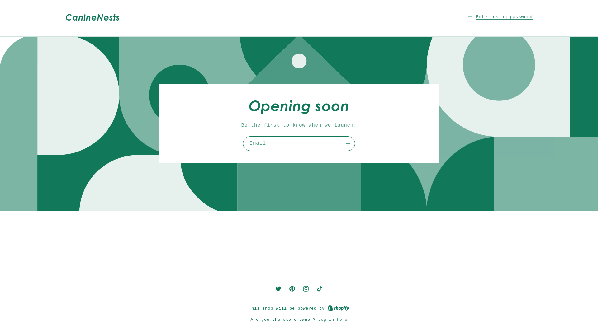 website screenshot of https://caninenestco.com/