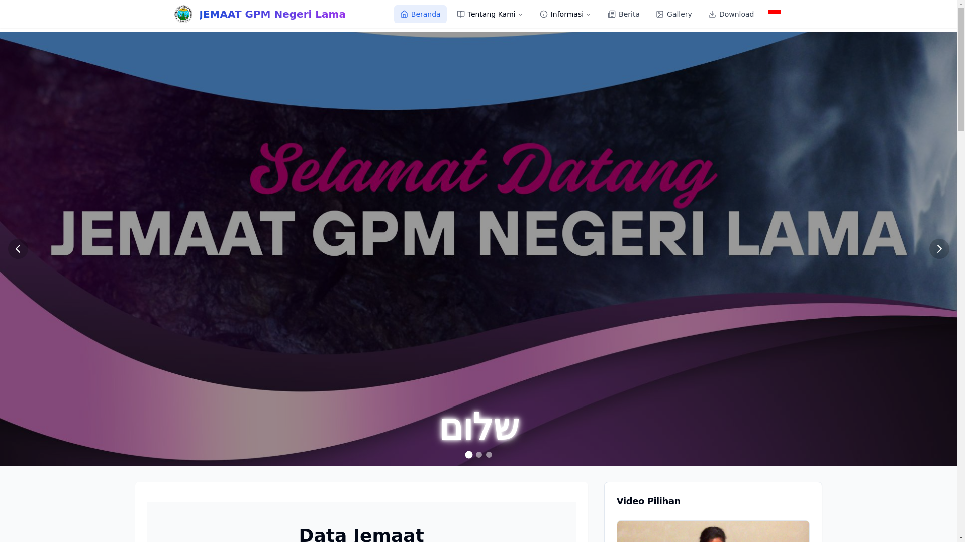 website screenshot of https://jemaatgpmnegerilama.id/