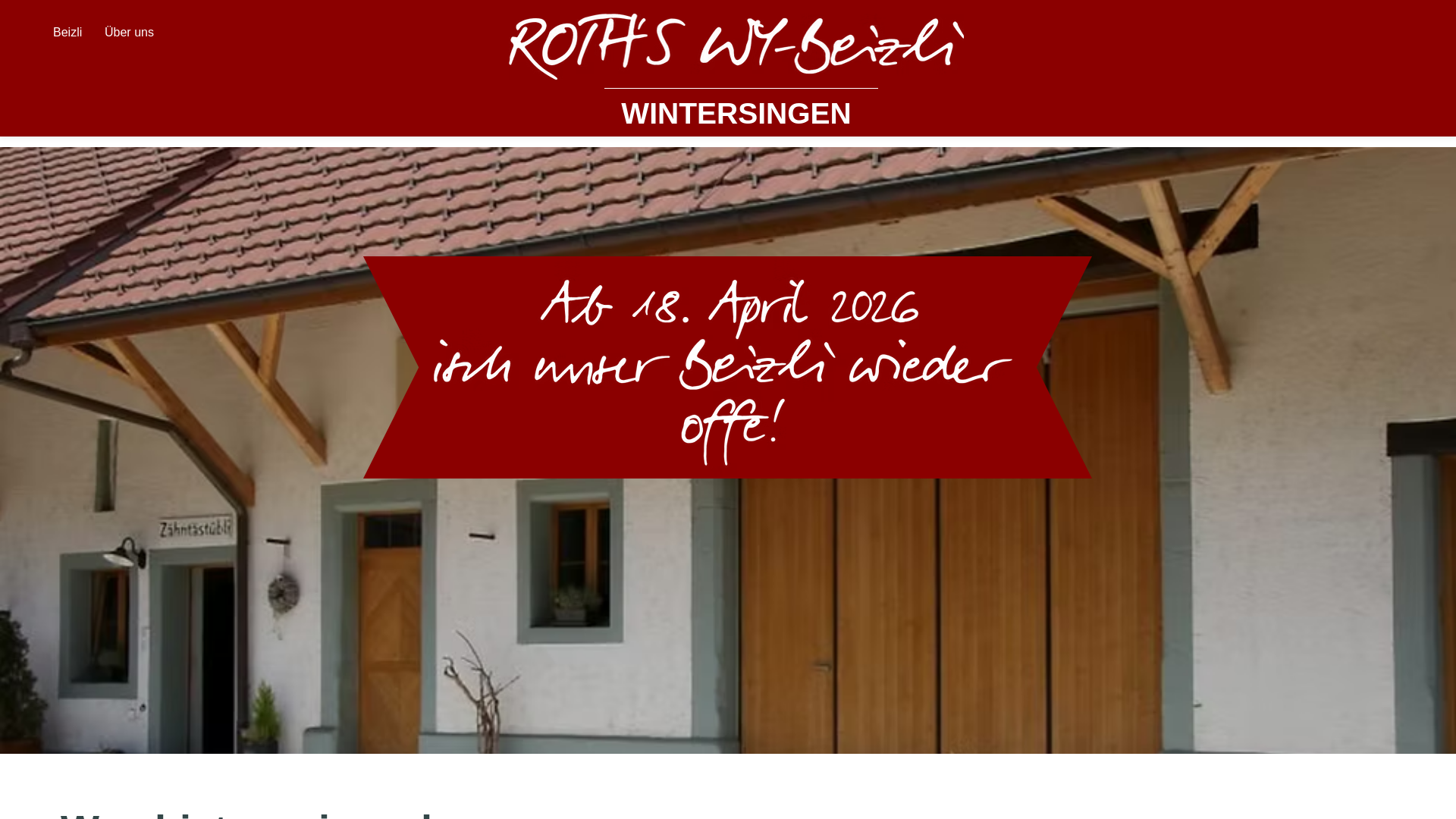 website screenshot of https://roths-wy-beizli.ch