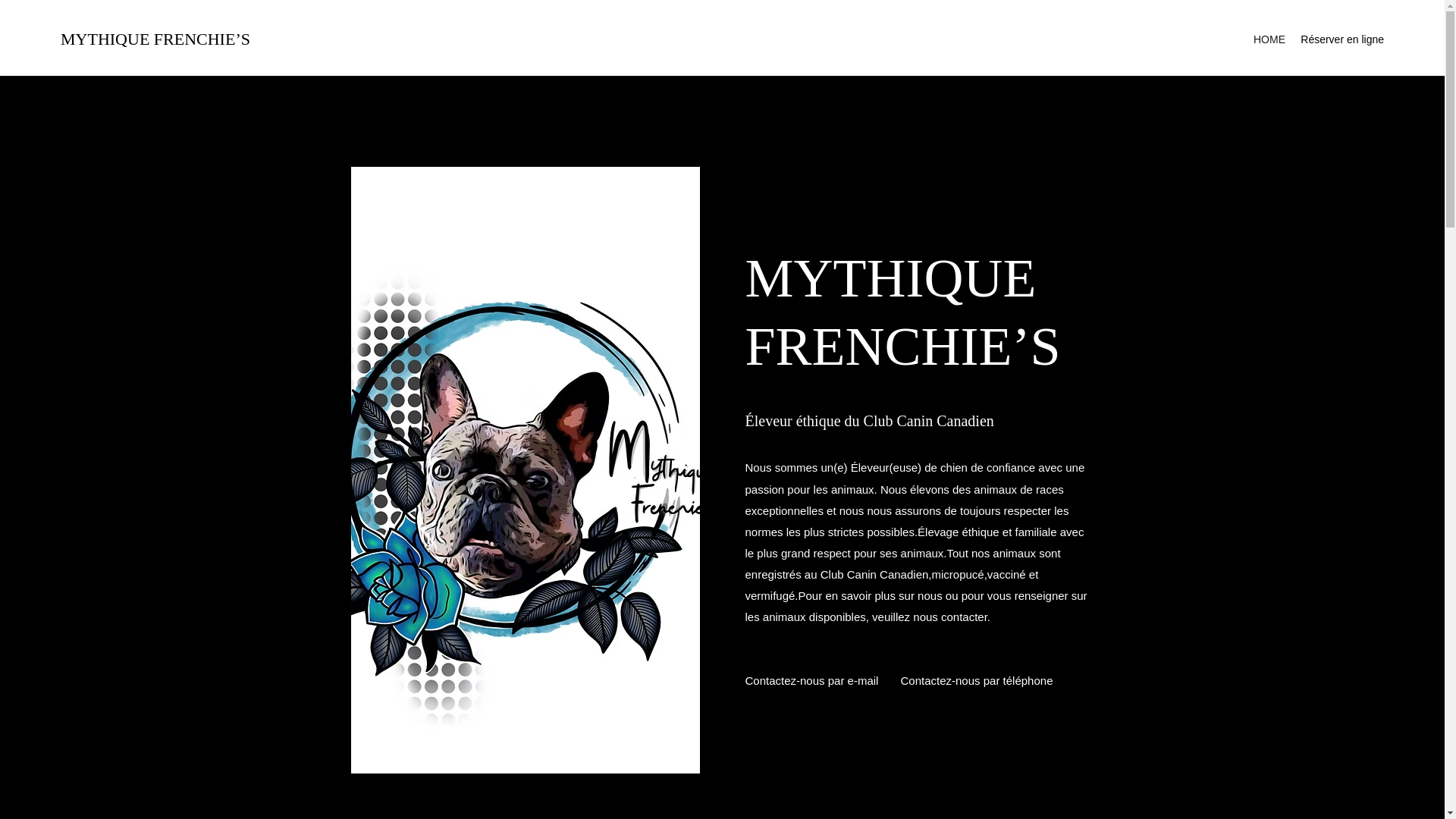 website screenshot of https://mythiquefrenchies.com/
