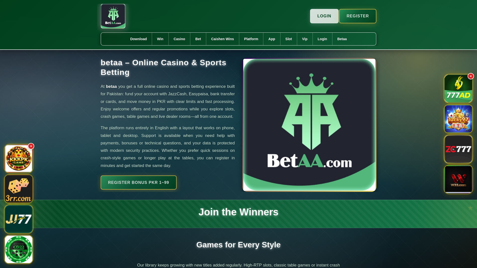 website screenshot of https://betaasalam.com/