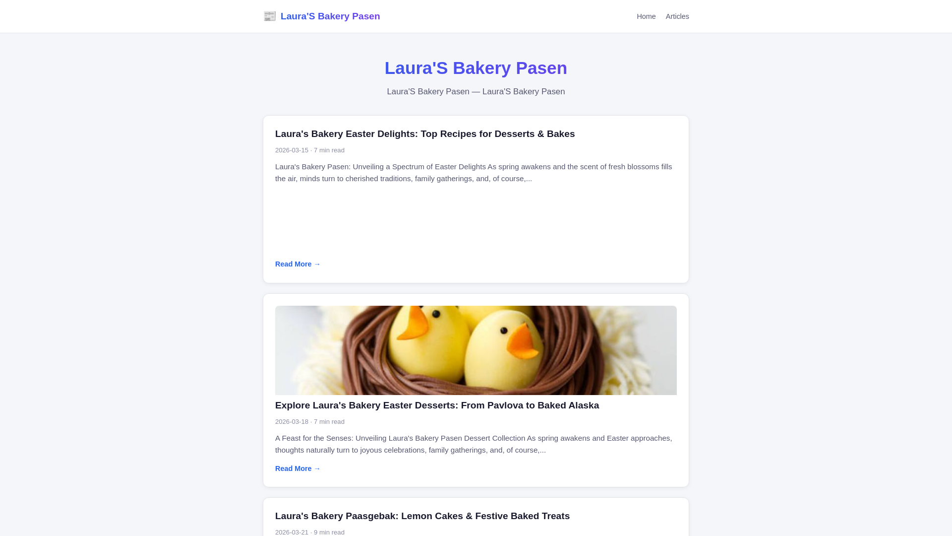 website screenshot of https://lauras-bakery-pasen.pages.dev/