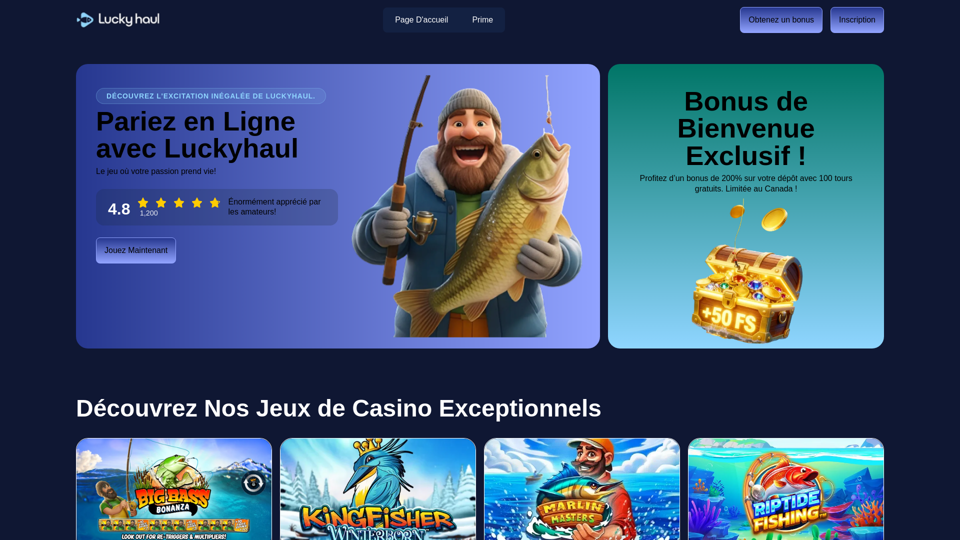 website screenshot of https://luckyhaul-casino-today.pages.dev/