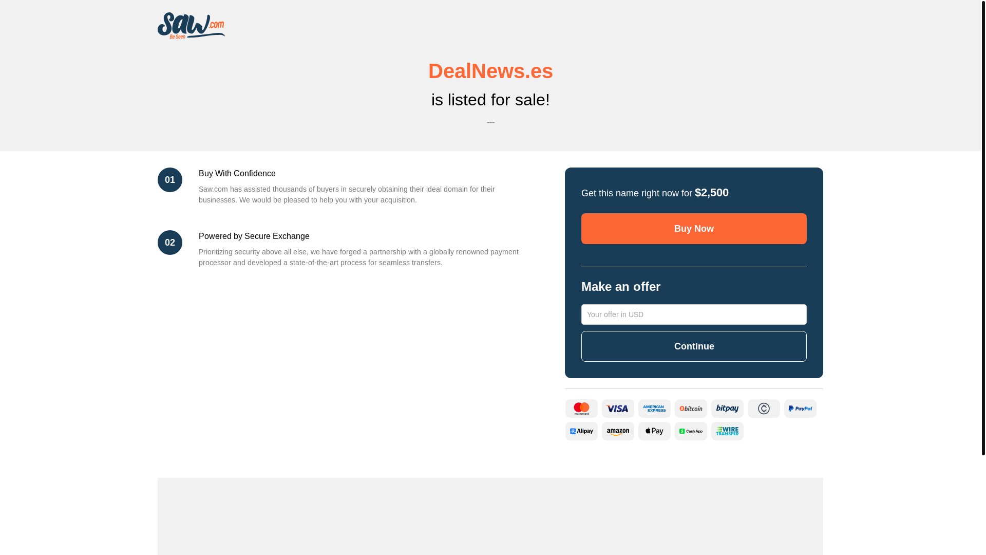 website screenshot of https://dealnews.es/
