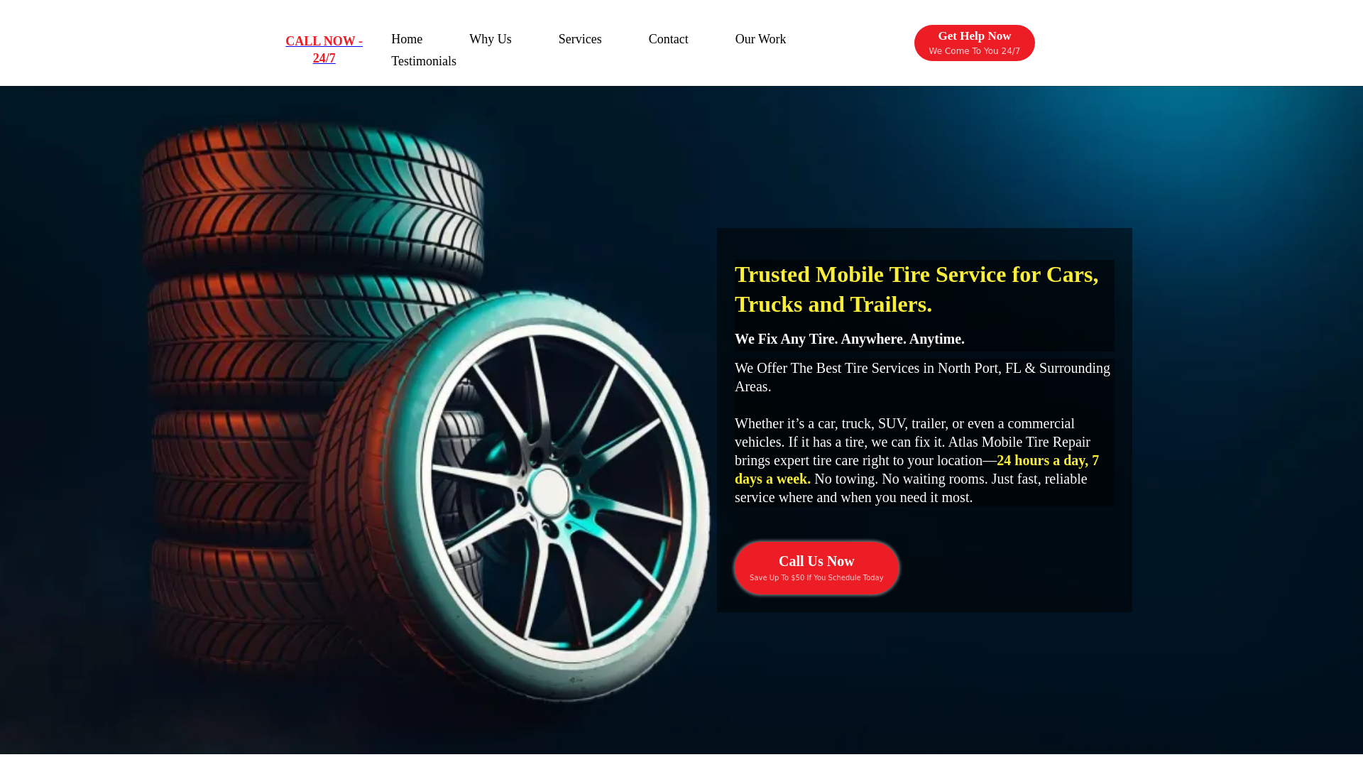 website screenshot of https://atlasmobiletirerepair.com/