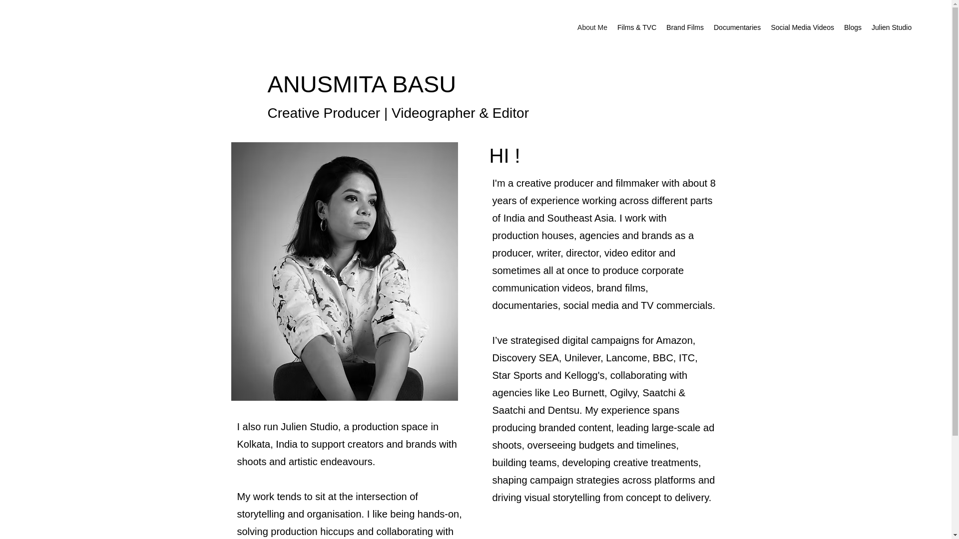 website screenshot of https://anusmitabasu.com/