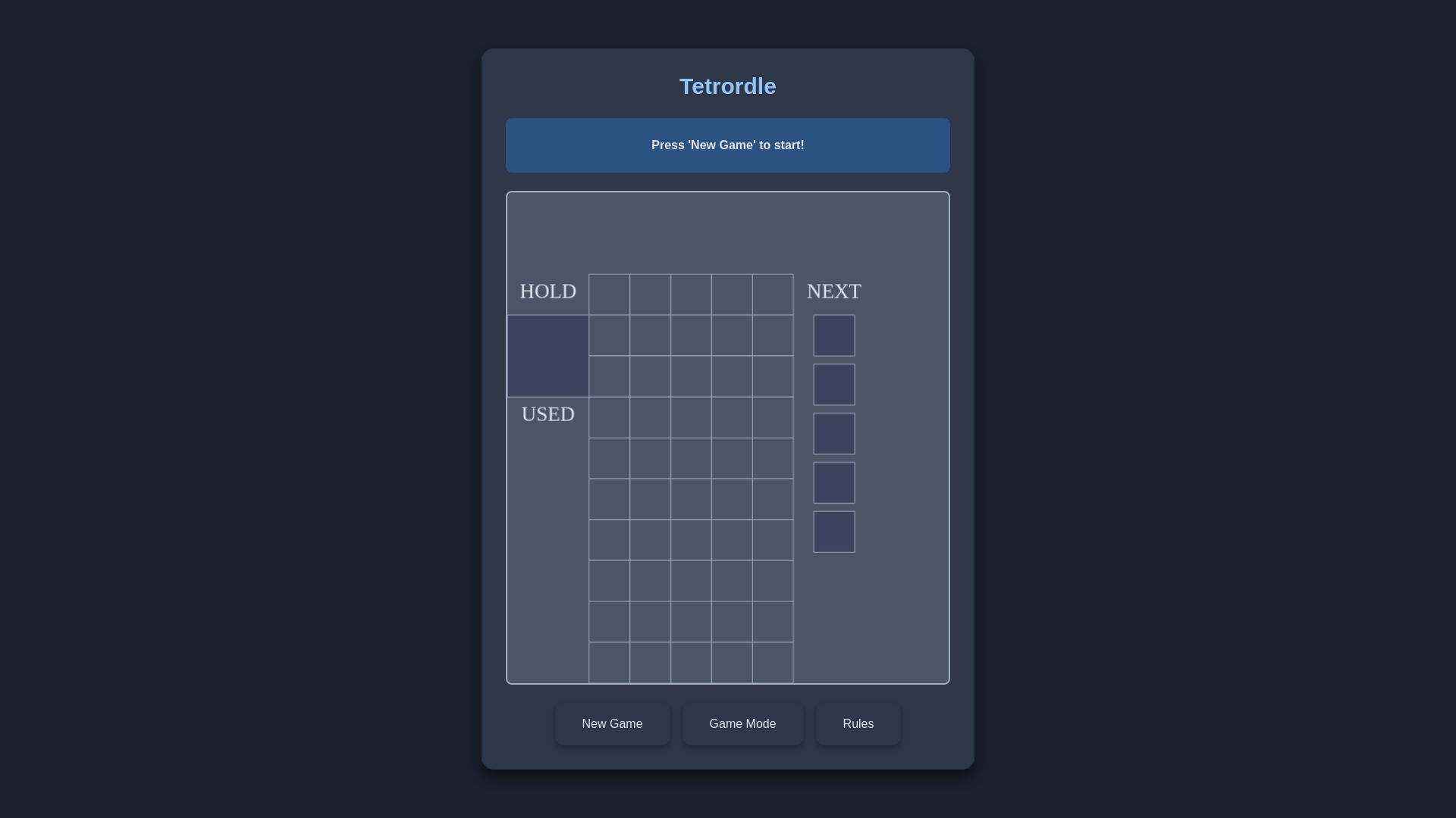 website screenshot of https://tetrordle.pages.dev/