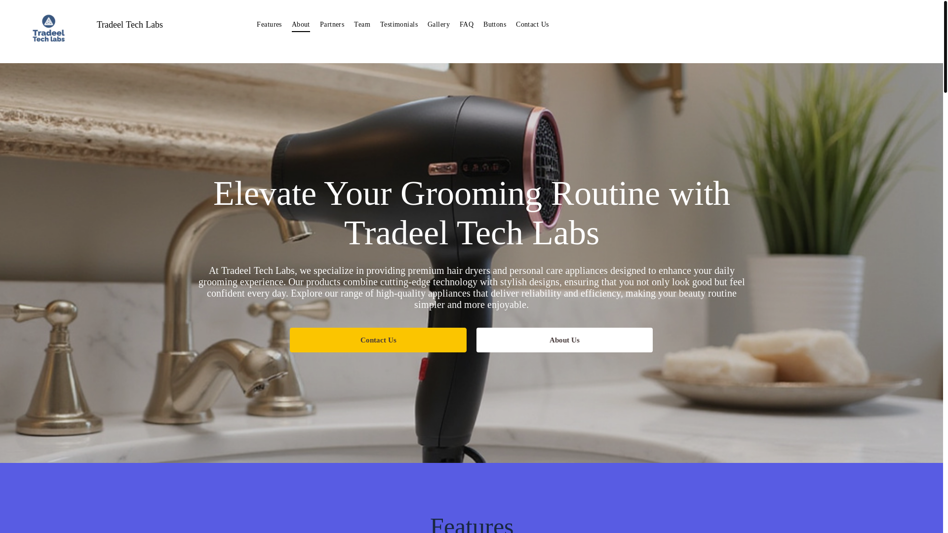 website screenshot of https://tradeel-tech-labs.com/