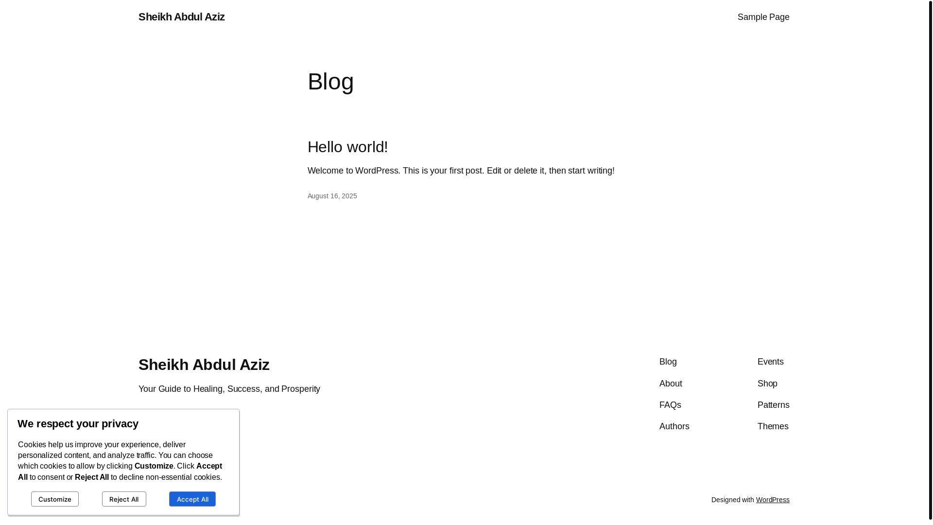 website screenshot of https://sheikhabdulaziz.co.ke/
