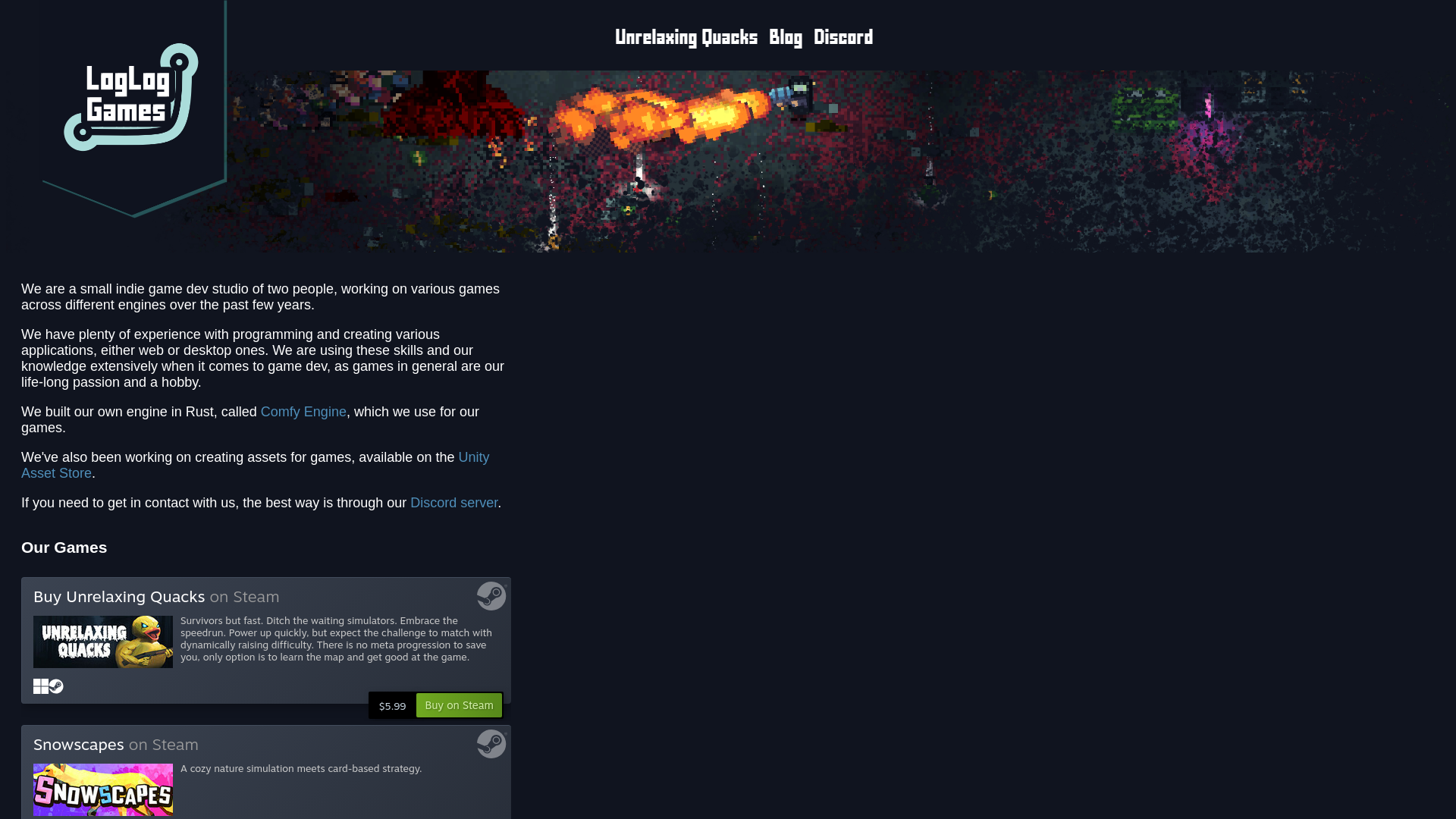 website screenshot of https://loglog-games.pages.dev/