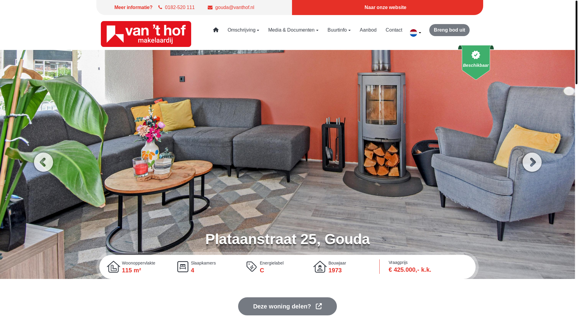 website screenshot of https://plataanstraat25.nl/