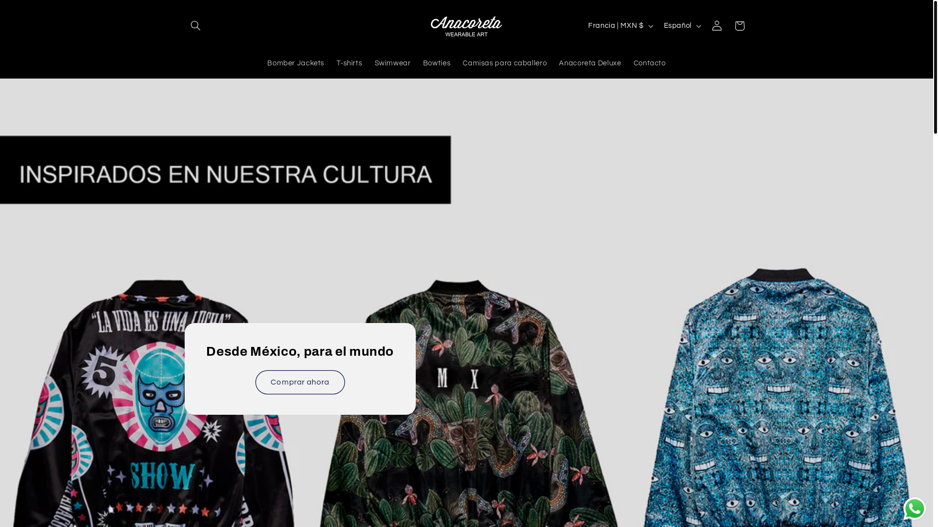 website screenshot of https://anacoreta.shop/