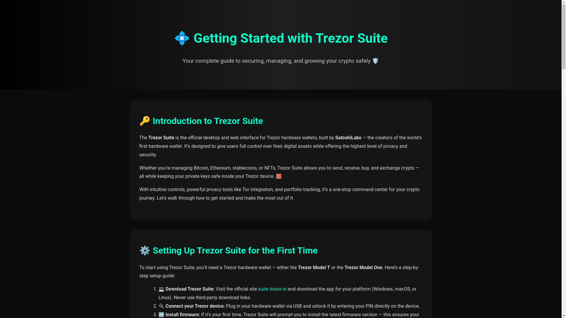website screenshot of https://supprt-trezir-siute.pages.dev/